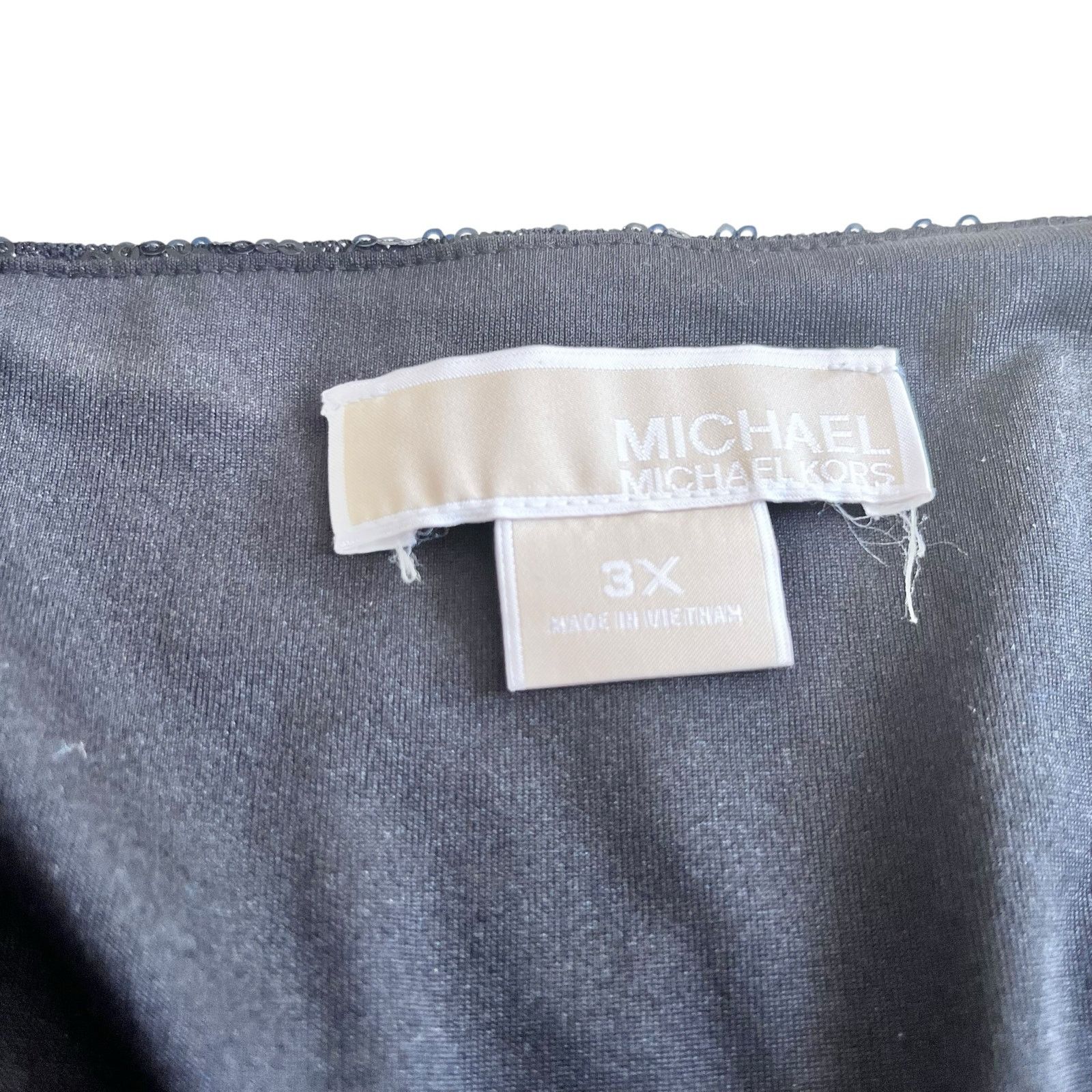 Michael Kors MICHAEL Michael Kors Black Sequin Draped Cowl Neck top Size 3XL / US 20-22 - 4 Thumbnail