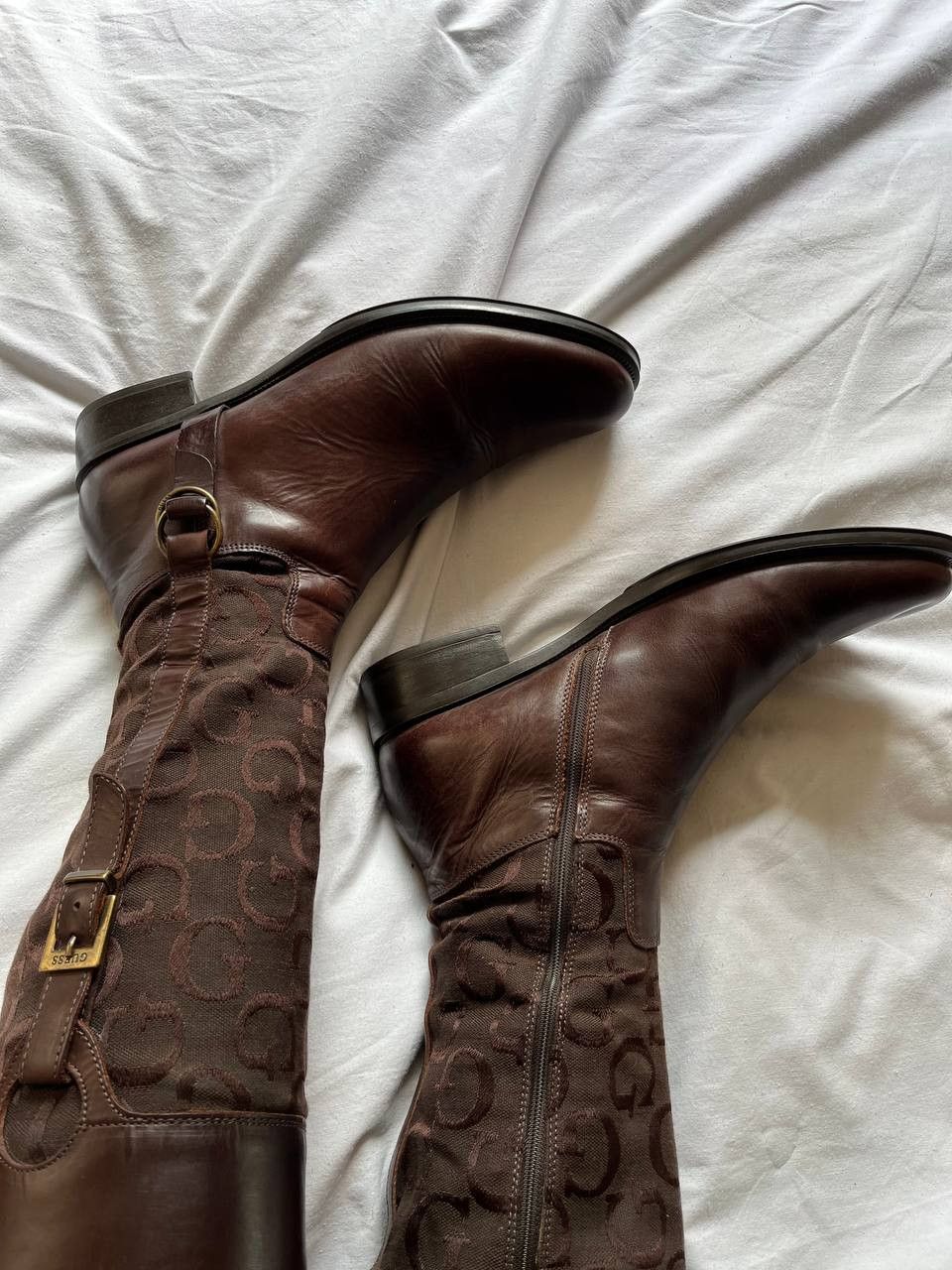 Georges Marciano × Guess Guess by Marciano vintage brown leather knee height boots Size US 9 / IT 39 - 3 Thumbnail