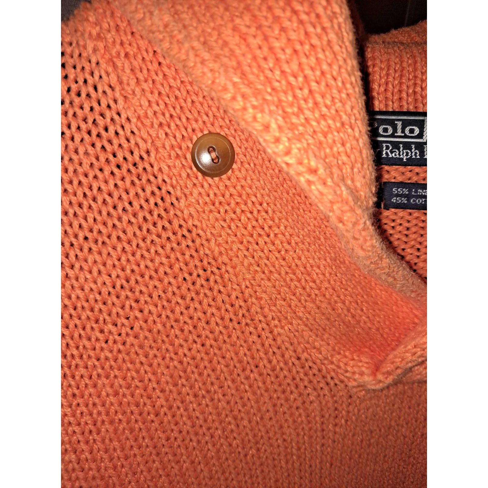 Polo Ralph Lauren Polo Ralph Lauren Salmon Shawl Neck Sweater with Front Pocke Size US M / EU 48-50 / 2 - 2 Thumbnail