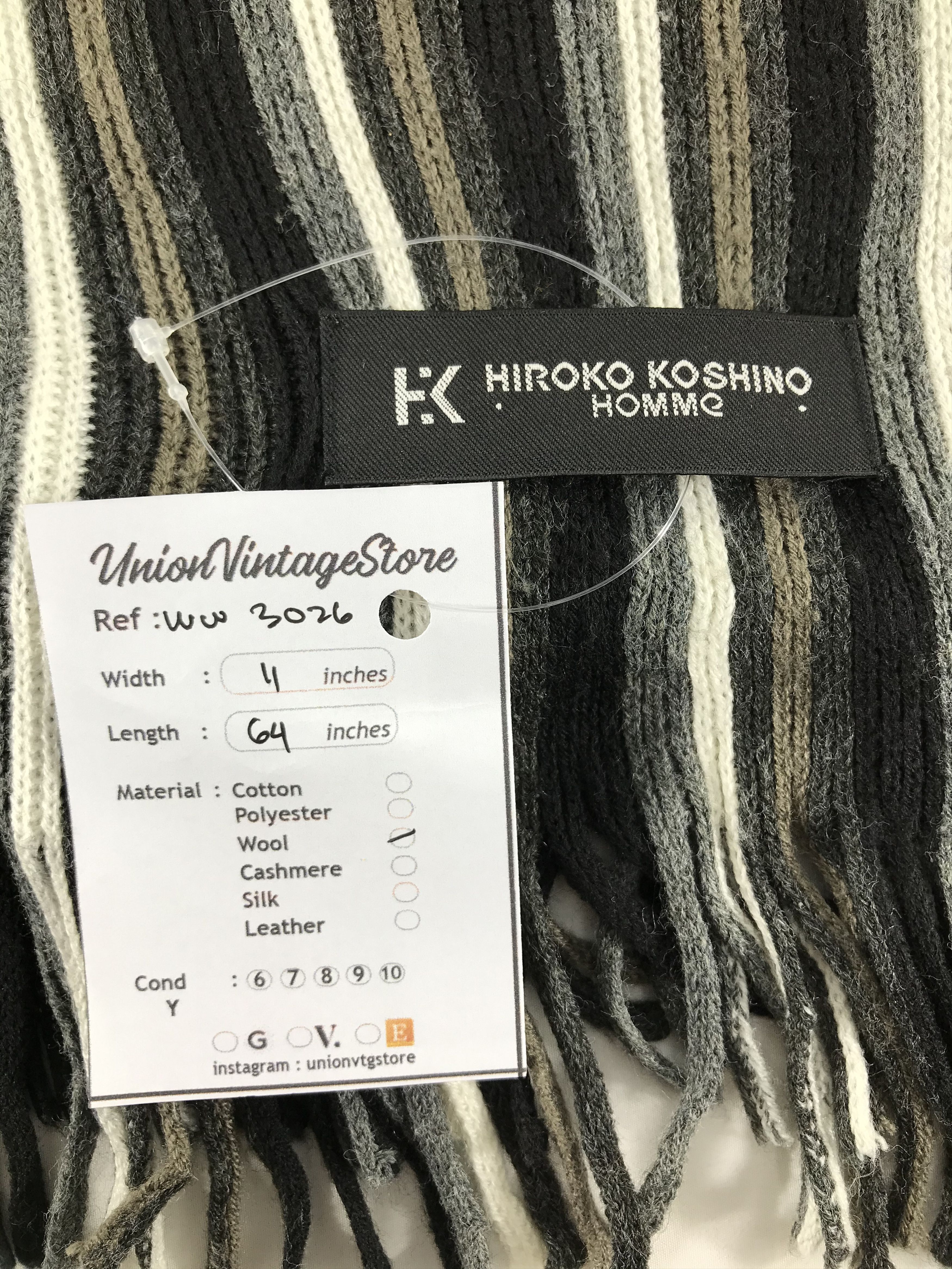 Hiroko Koshino Homme Hiroko Koshino Homme Scarf / Muffler / Neckwear - WW3026 Size ONE SIZE - 4 Thumbnail