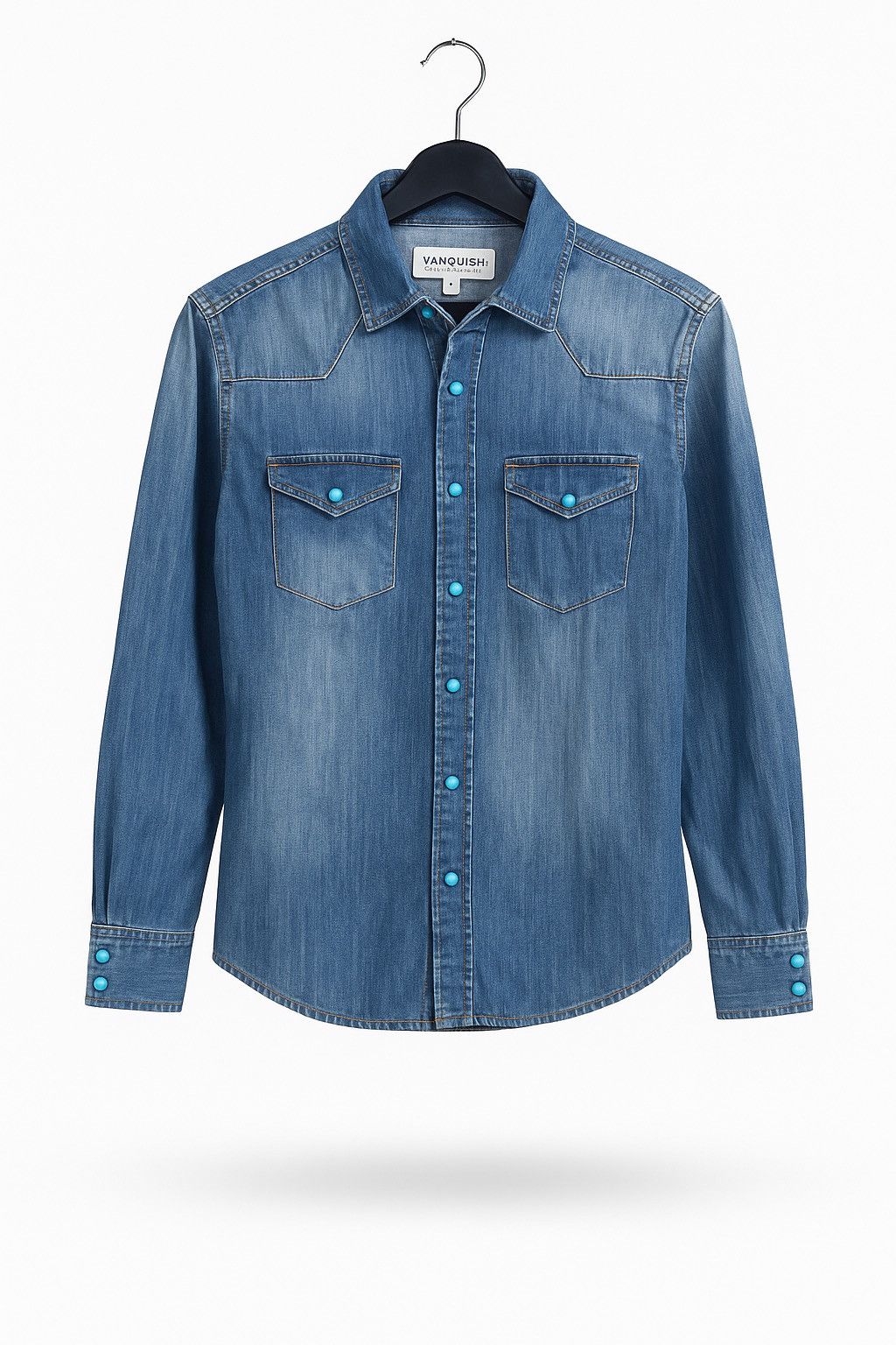 Vanquish Vanquish Tokyo Japan Men’s Denim Western Shirt – Vintage Size US S / EU 44-46 / 1 - 1 Thumbnail