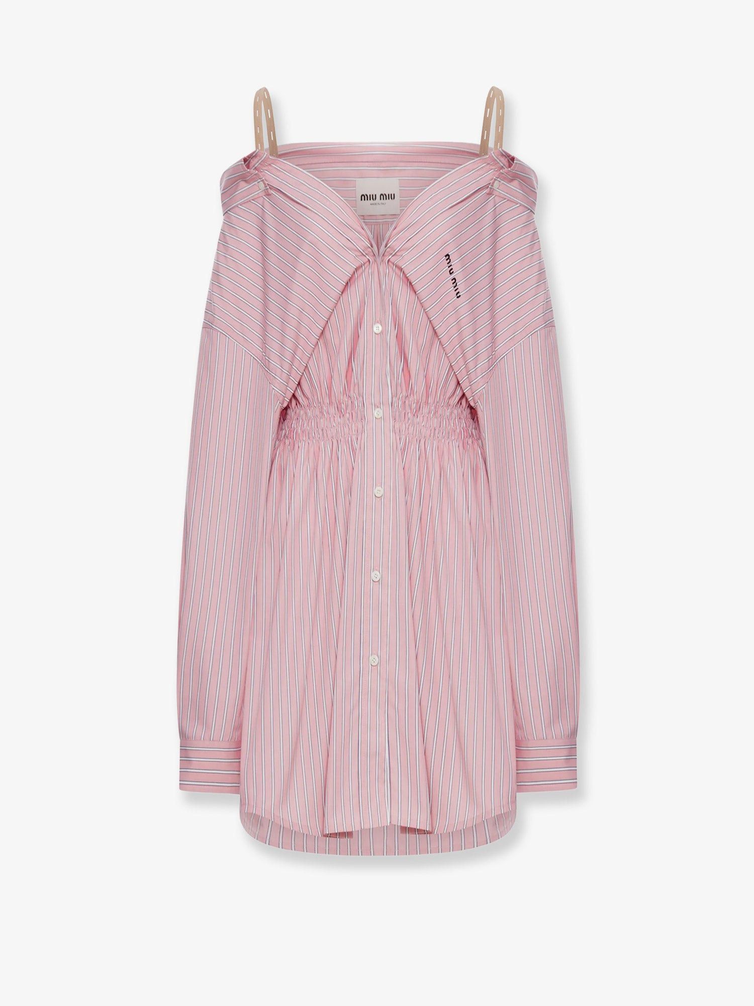 Miu Miu Miu Miu Striped cotton shirt dress Tag Size IT 42 Women - USA Tariffs Included Size M / US 6-8 / IT 42-44 - 1 Thumbnail