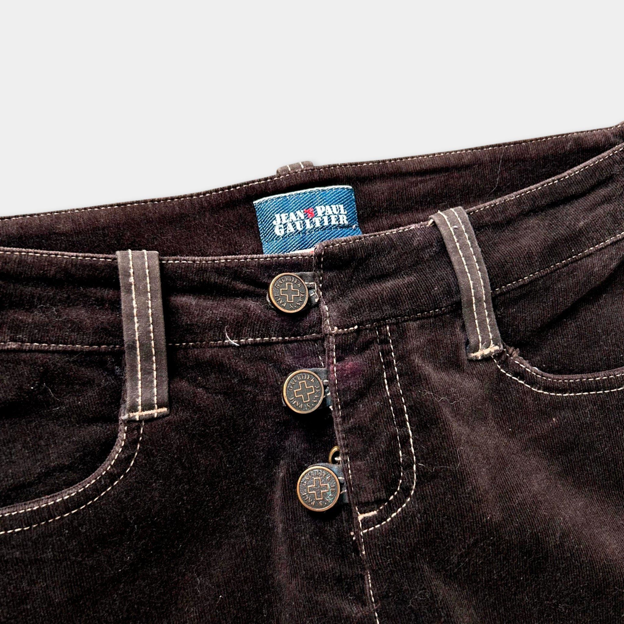 Jean Paul Gaultier Jean Paul Gaultier Black Velour Cargo Pants Size US 30 / EU 46 - 3 Thumbnail