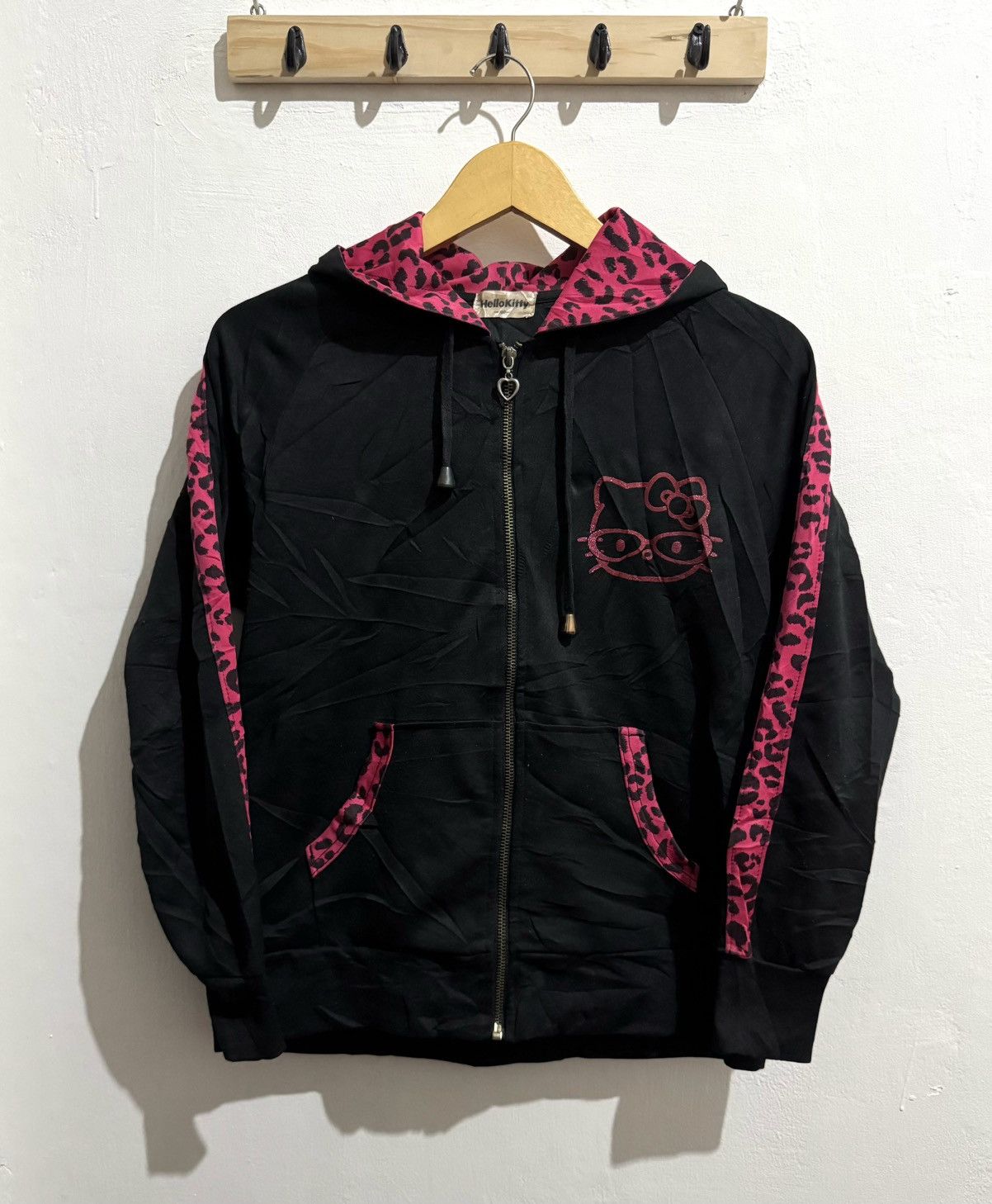 Japanese Brand Y2k Hello Kitty leopard ifsixwasnine style zip hoodie Size S / US 4 / IT 40 - 1 Thumbnail