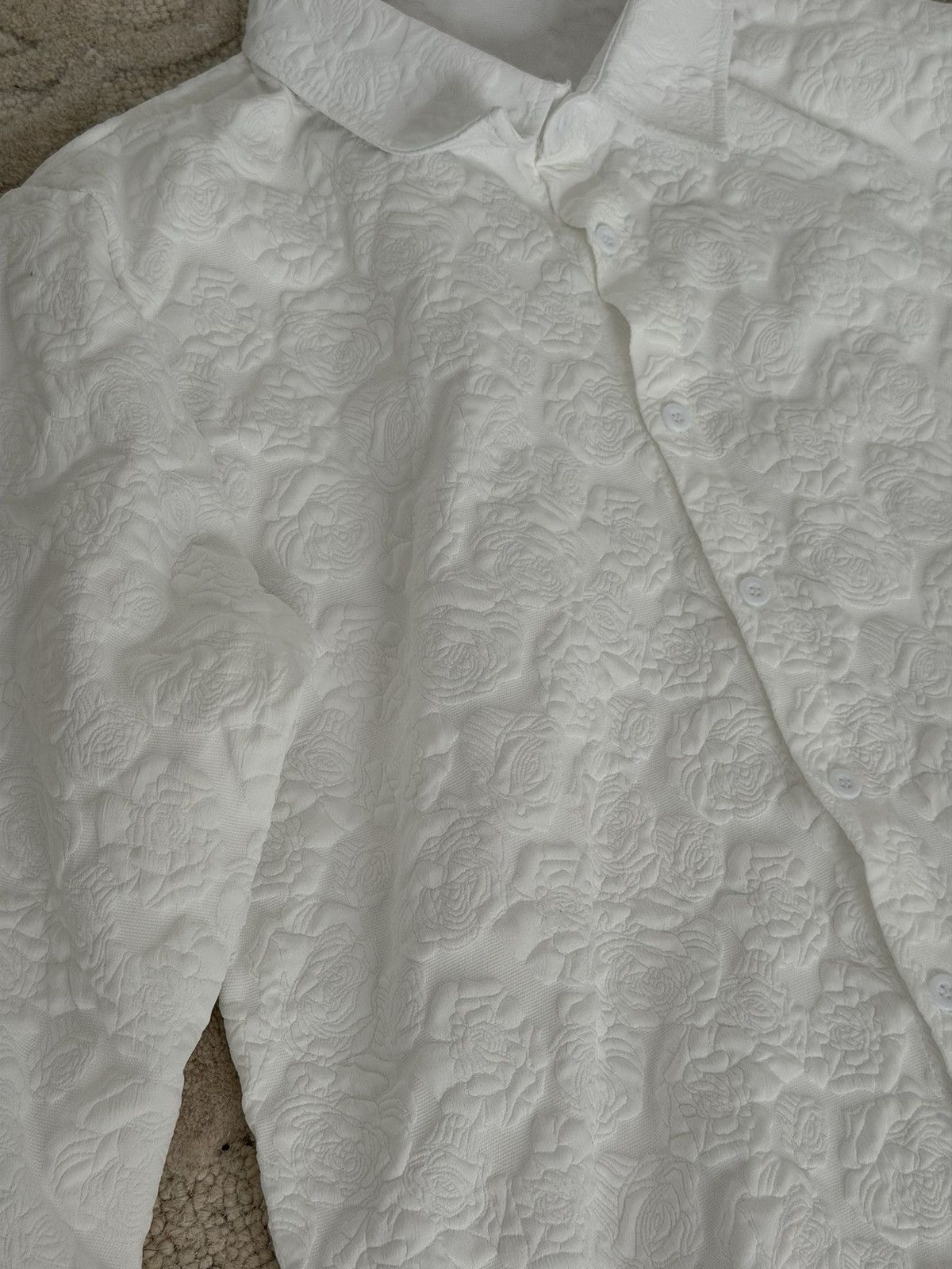 Vintage White textured dress shirt Size US L / EU 52-54 / 3 - 2 Thumbnail