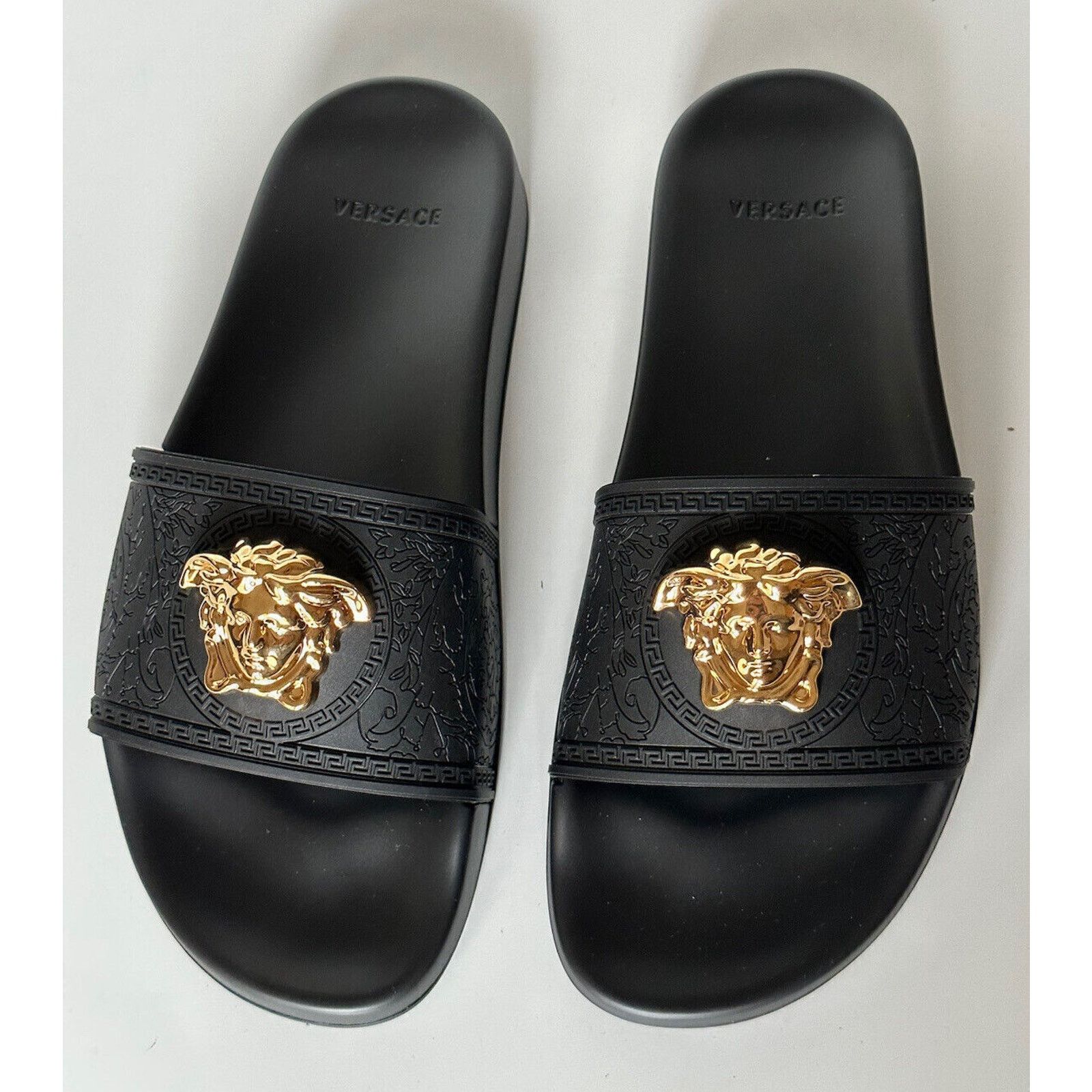 Versace Versace Gold Medusa Head Slides Sandals Black 10 US (40) Size US 10 / IT 40 - 6 Thumbnail