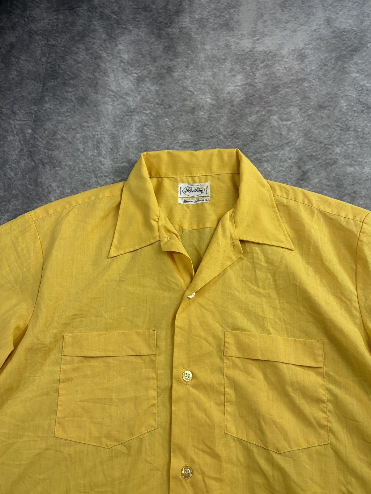 Vintage 1960s Bowling Shirt True Vintage Camp Collar Fleetline Short Size US M / EU 48-50 / 2 - 3 Thumbnail