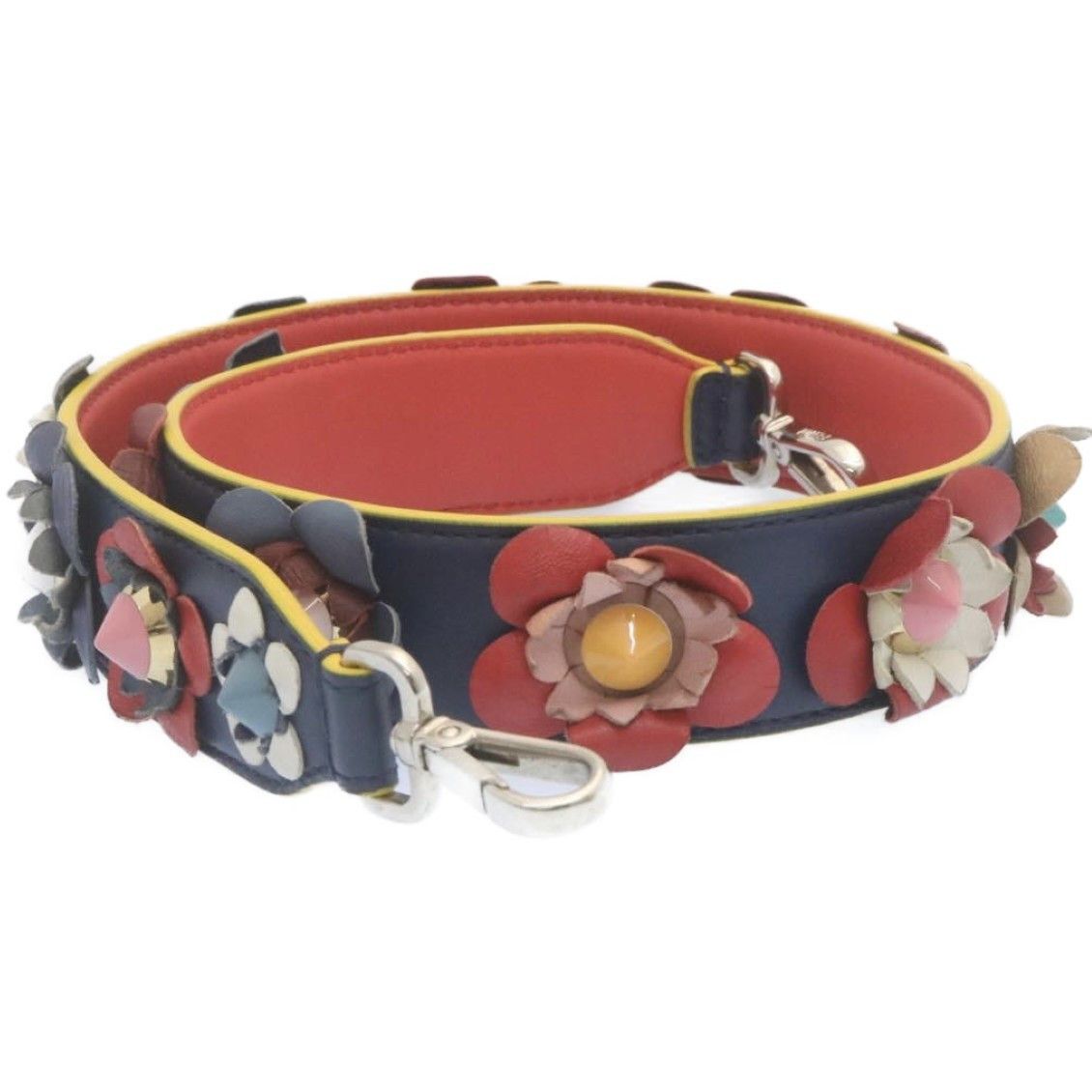 Fendi Fendi Flowerland Strap You Shoulder Strap Studded Leather Size ONE SIZE - 1 Thumbnail