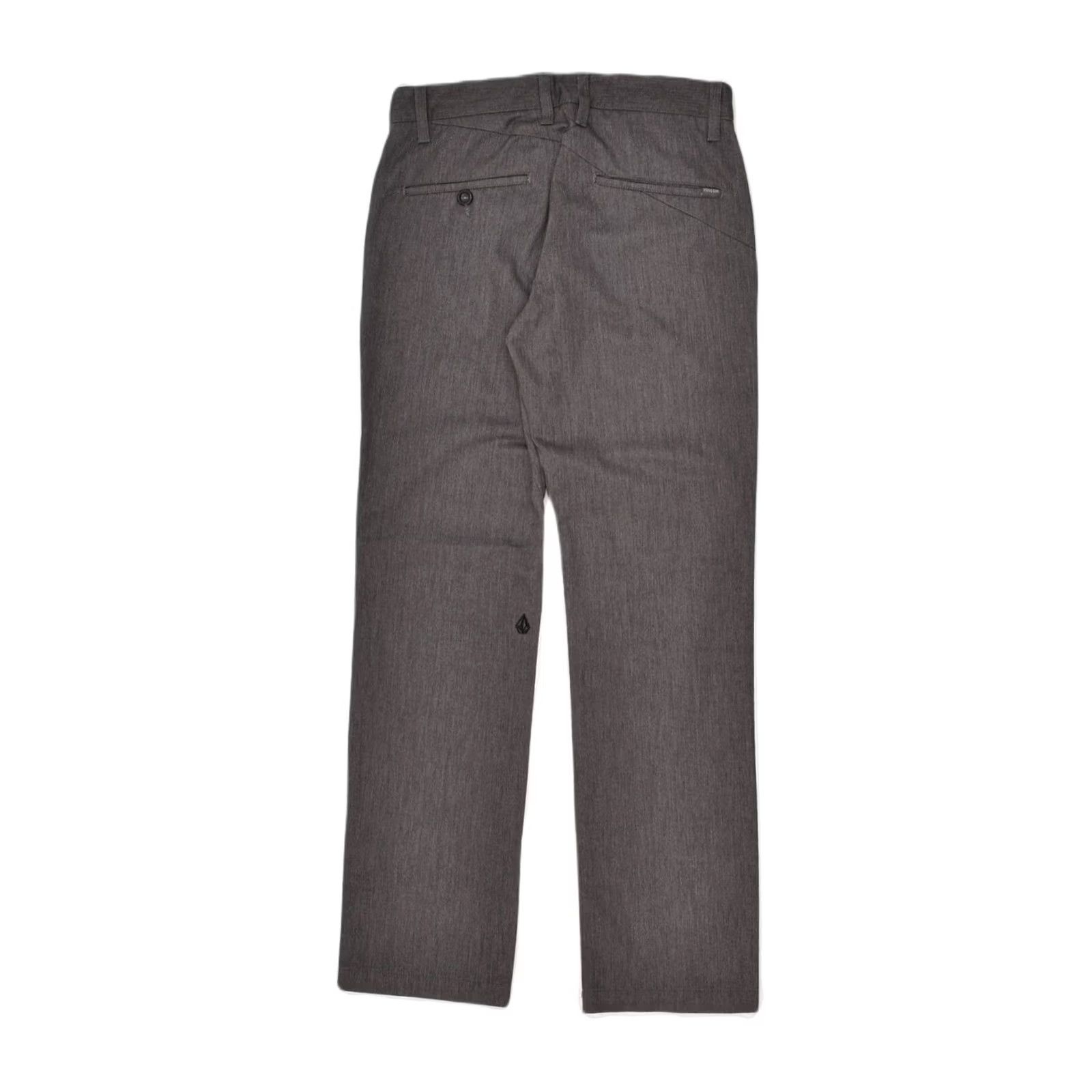 Volcom VOLCOM Womens Straight Chino Trousers Grey Polyester W28 L29 Size 28" / US 6 / IT 42 - 2 Thumbnail