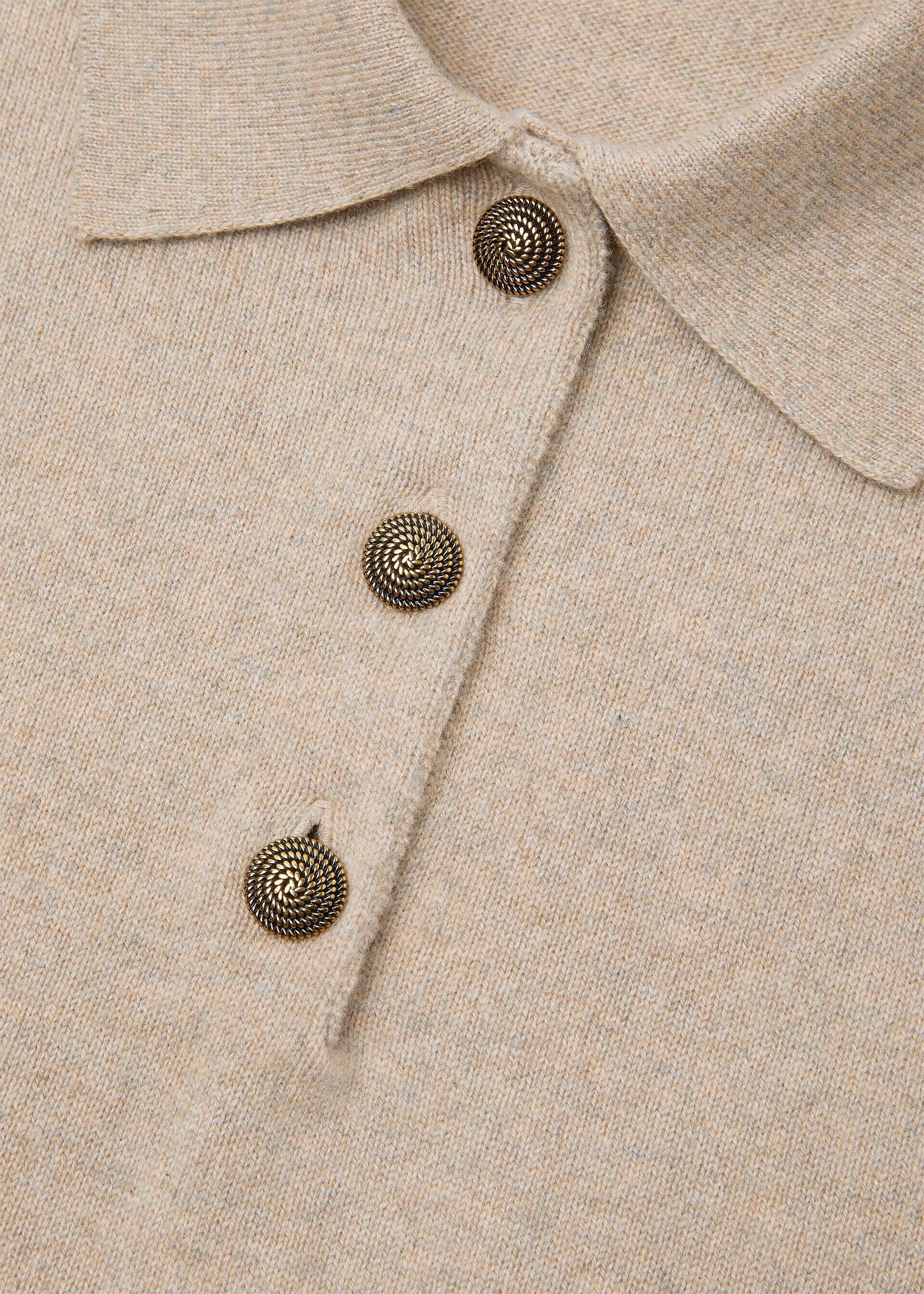 Loro Piana os11x0426 FAQ4500 Classic Polo Shirt in Silver Birch Size M / US 6-8 / IT 42-44 - 7 Thumbnail