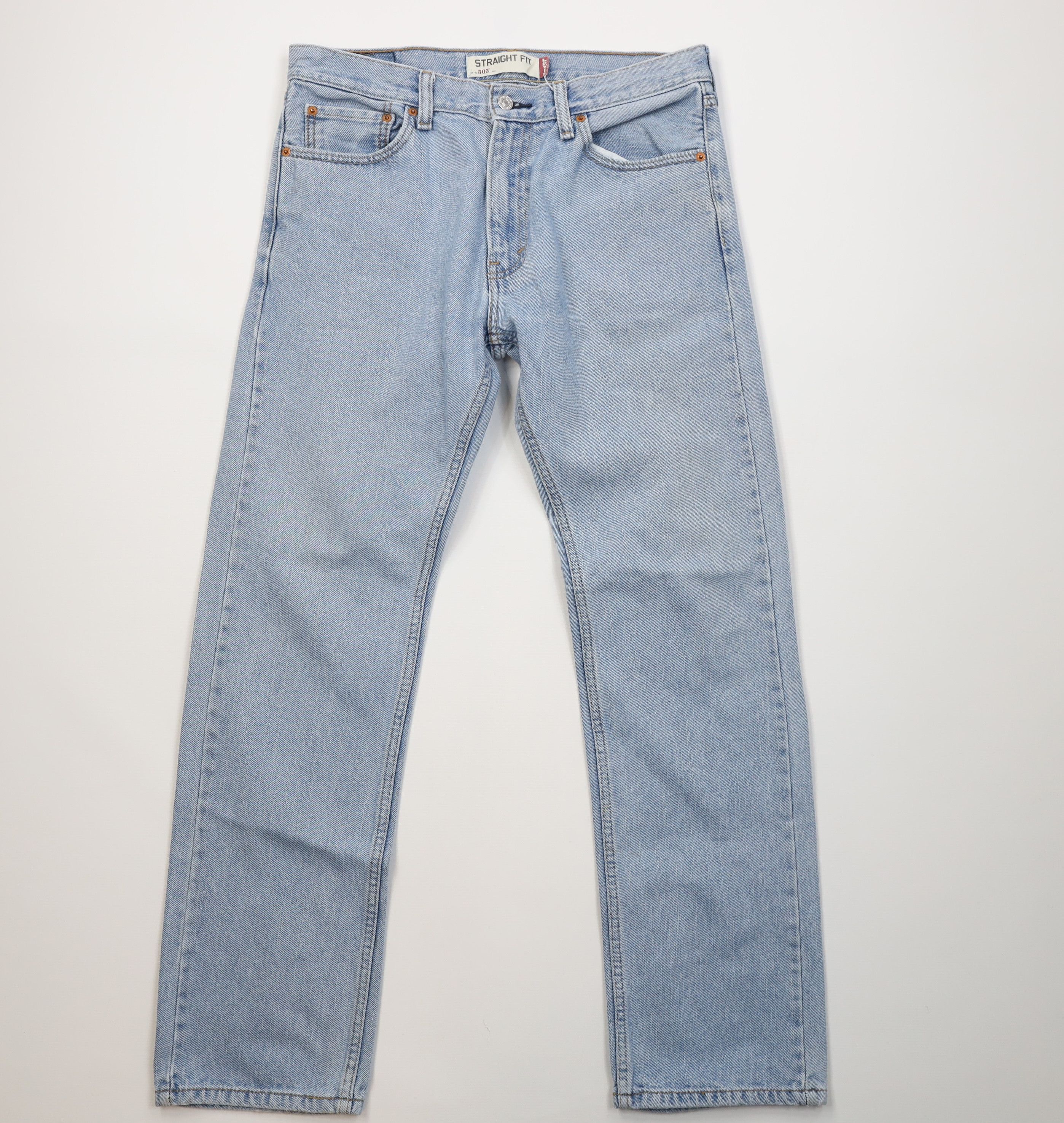 Levi's Vintage Y2K Levis 505 Regular Straight Leg Denim Jeans Blue Size US 33 - 1 Thumbnail