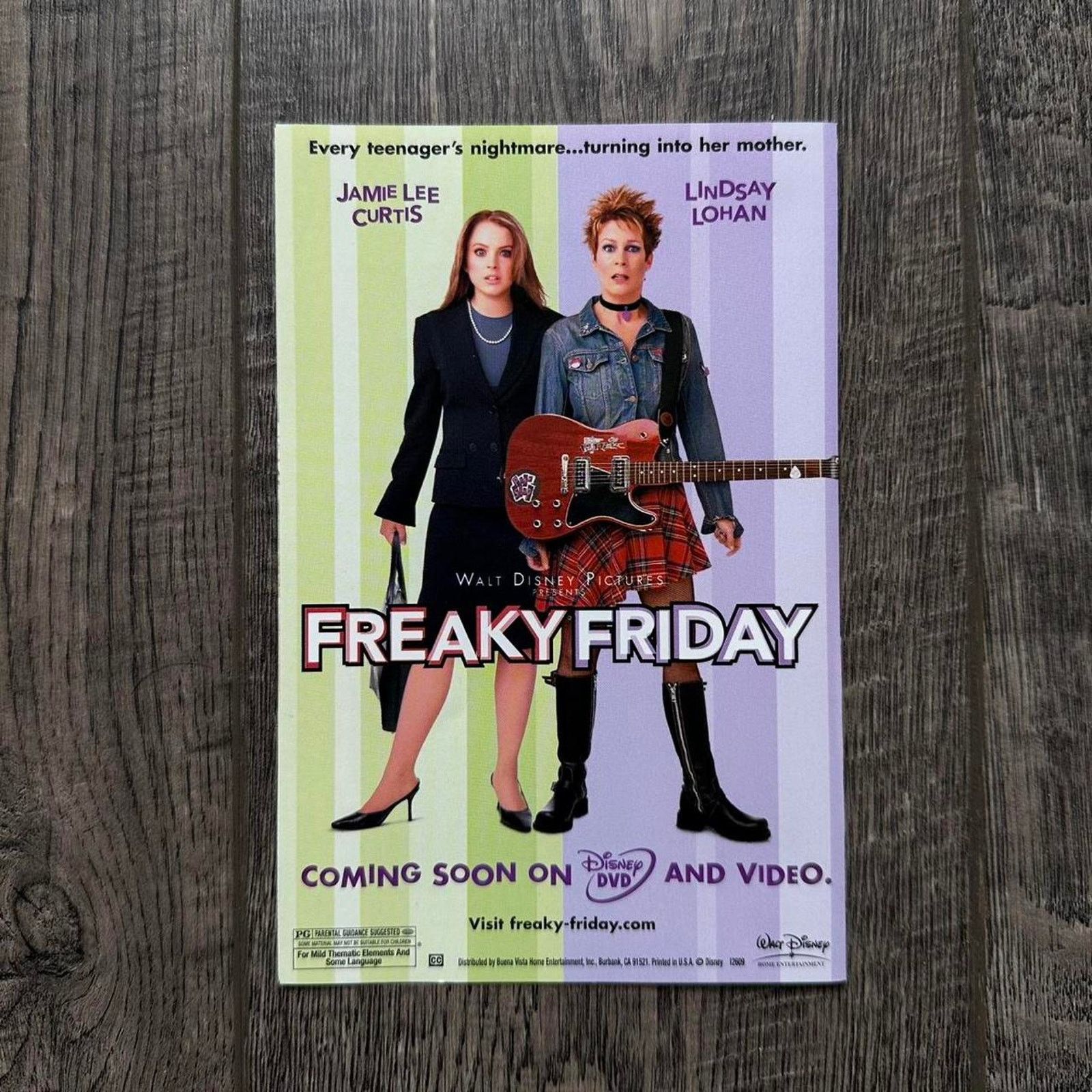 Vintage Vintage 00s Freaky Friday Mini Movie Promo Poster Size ONE SIZE - 1 Thumbnail