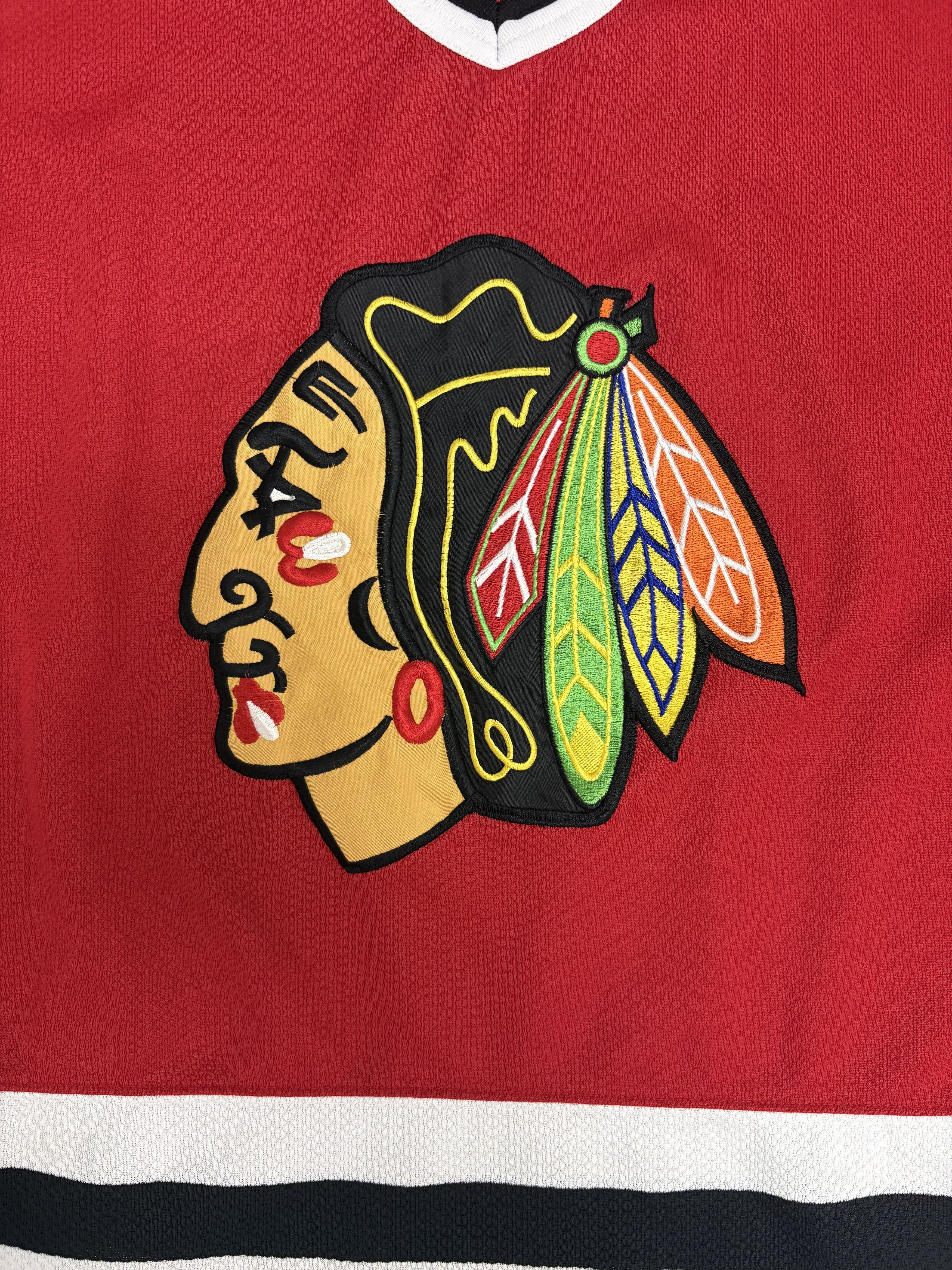 Starter Chicago Blackhawks Stitched Vintage Hockey Jersey Size US L / EU 52-54 / 3 - 2 Thumbnail