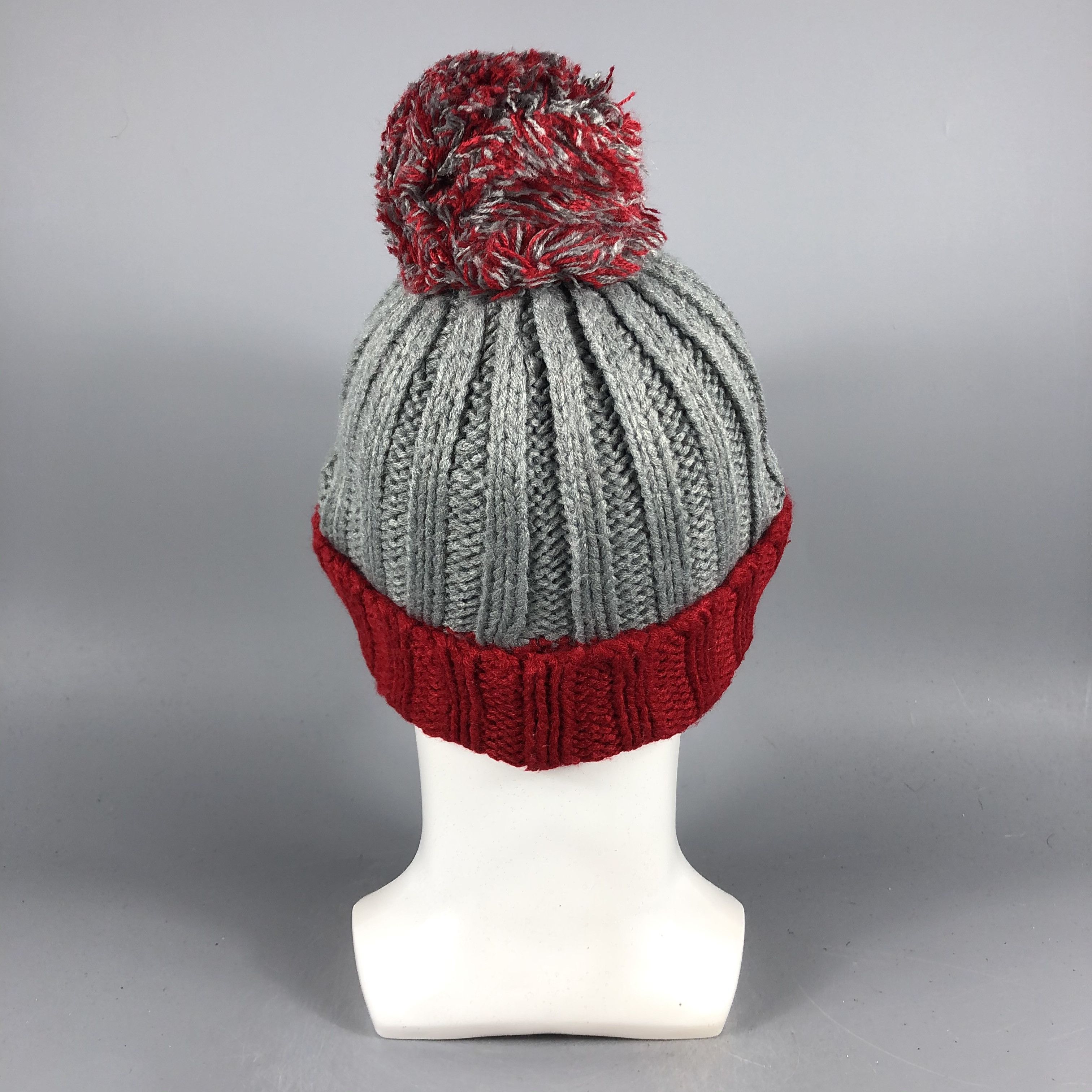 Japanese Brand × Vintage Smiley Ribbed Knit PomPom Beanie Snow Hat Snow Cap -D1058 Size ONE SIZE - 3 Thumbnail
