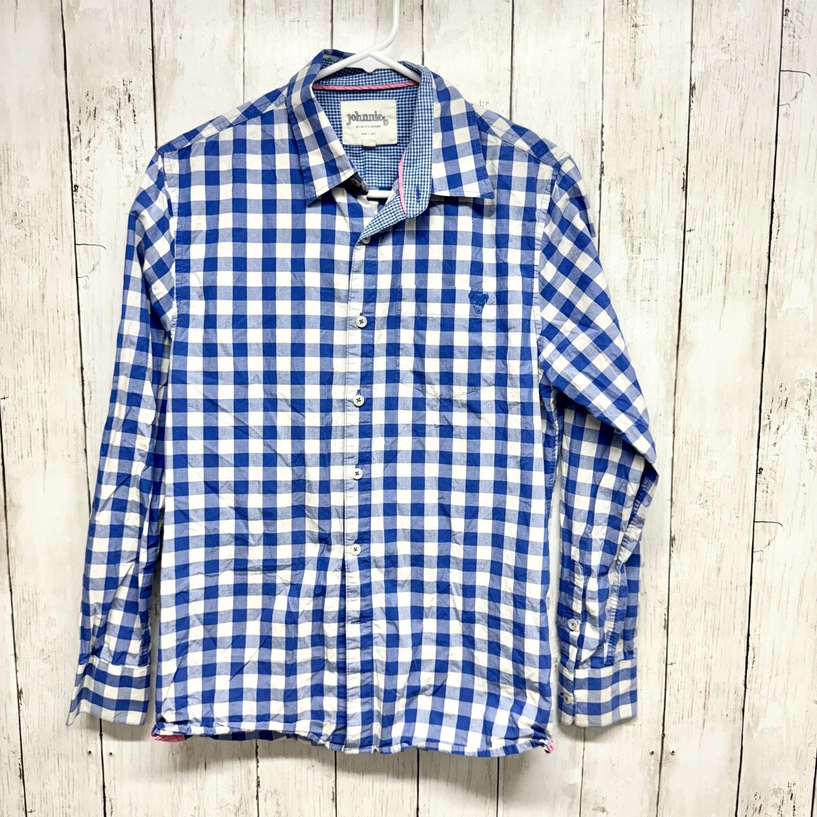 Other Johnnie-O Shirt M Hangin' Out Button Down Shirt Blue Plaid Size US M / EU 48-50 / 2 - 1 Thumbnail