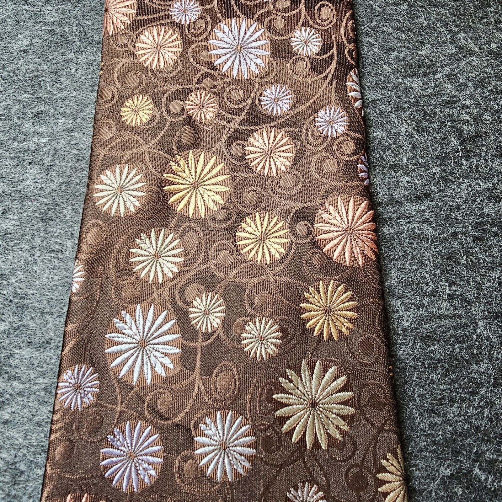 Ted Baker Ted Baker Tie Italian Silk Brown Floral Designer Luxury Size ONE SIZE - 6 Thumbnail