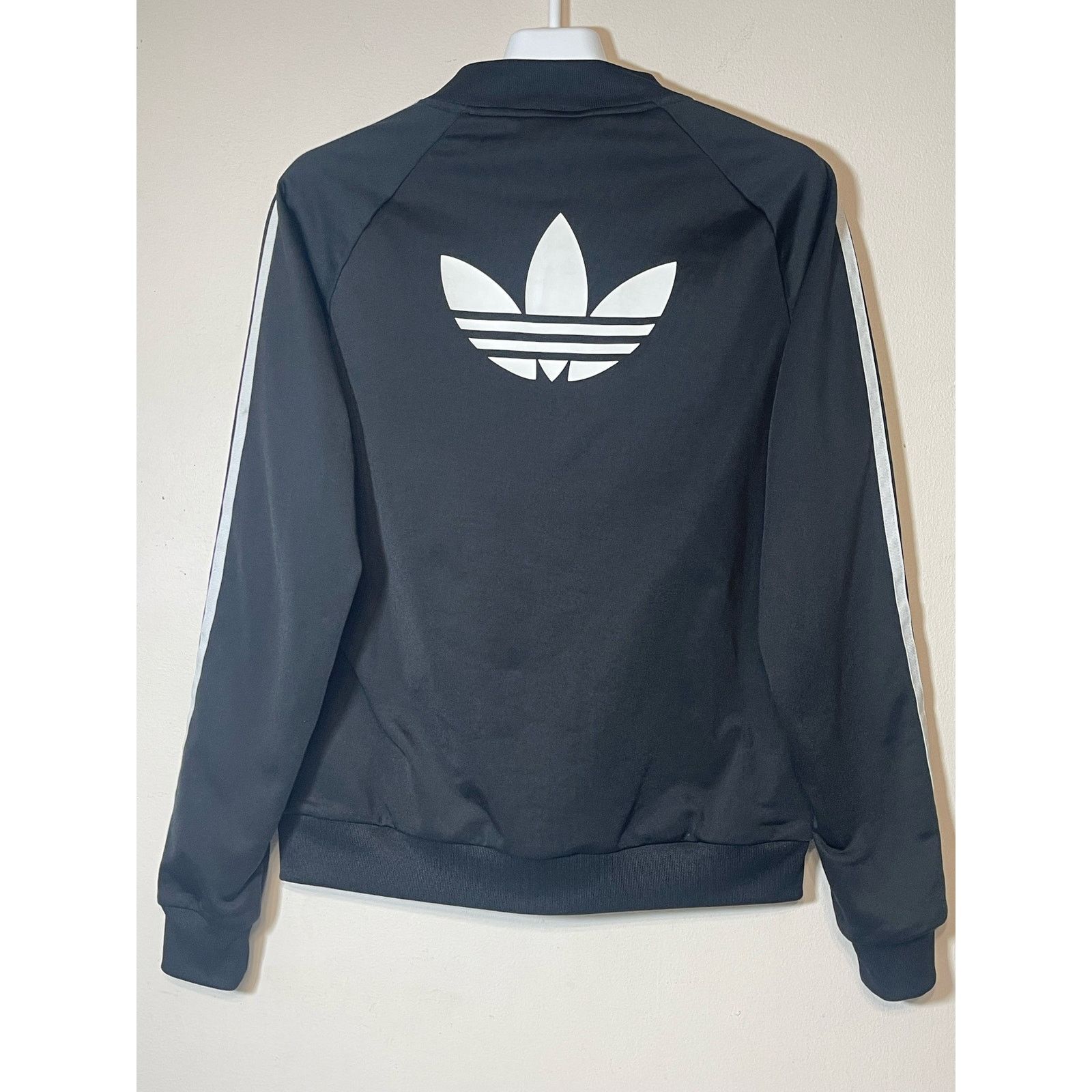 Adidas Adidas Womens Track Jacket Black 3 Stripes Trefoil Logo S Size S / US 4 / IT 40 - 4 Thumbnail