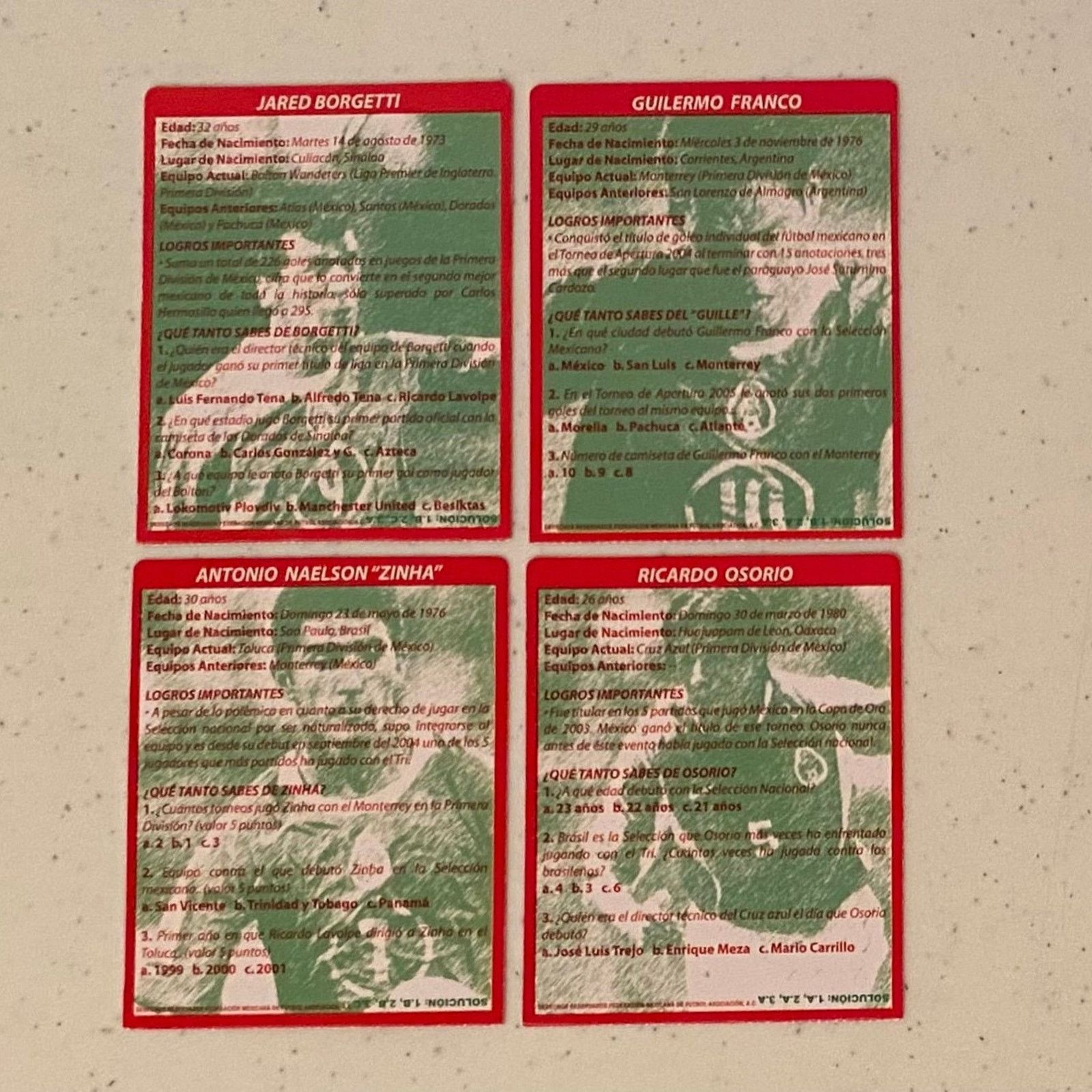 Other 2006 SOCCER CARDS- JARED BORGETTI, FRANCO, ZINHA & OSORIO Size ONE SIZE - 2 Thumbnail