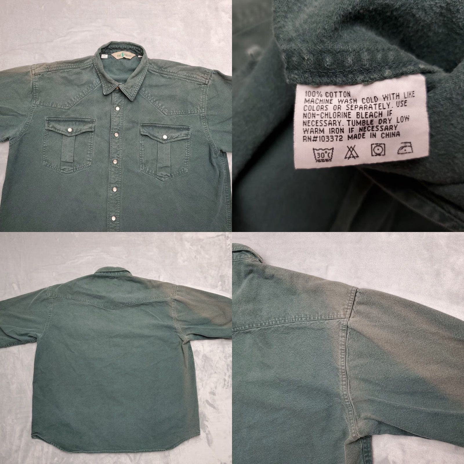Vintage VINTAGE Pine Canyon Shirt Mens XL Green Chamois Flannel Pearlsnap Flap Pocket Western Button-Up Cotton Long Sleeve Collared Size US XL / EU 56 / 4 - 8 Thumbnail