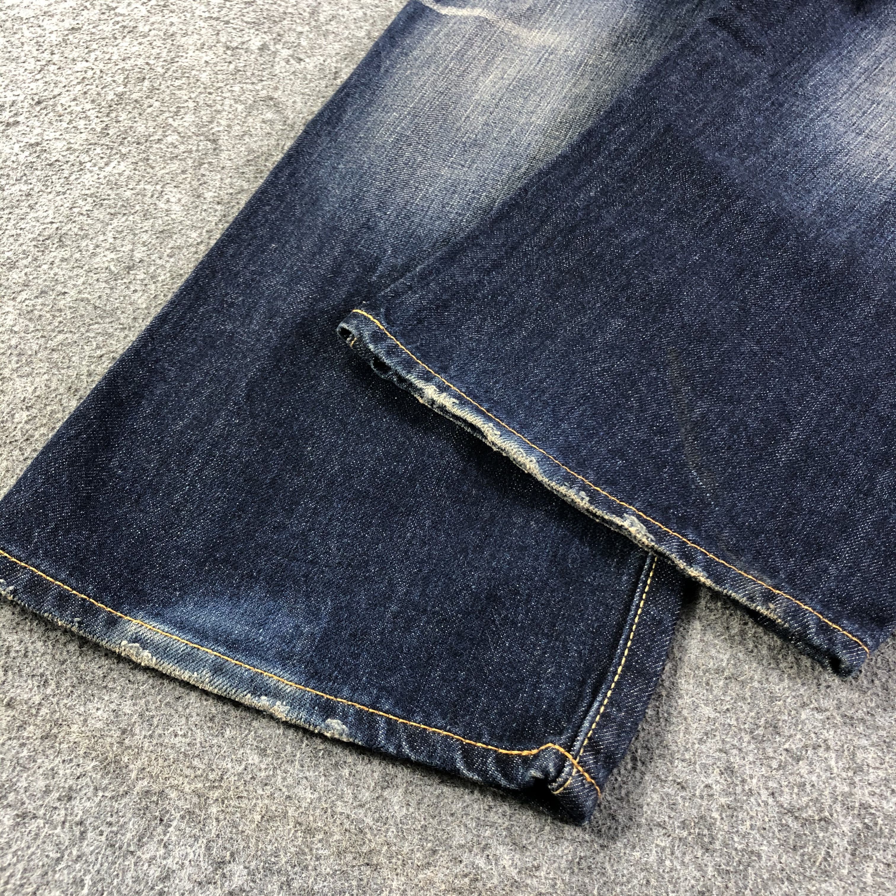 Japanese Brand Distressed Uniqlo Jeans Faded Blue Denim -J2766 Size US 34 / EU 50 - 6 Thumbnail