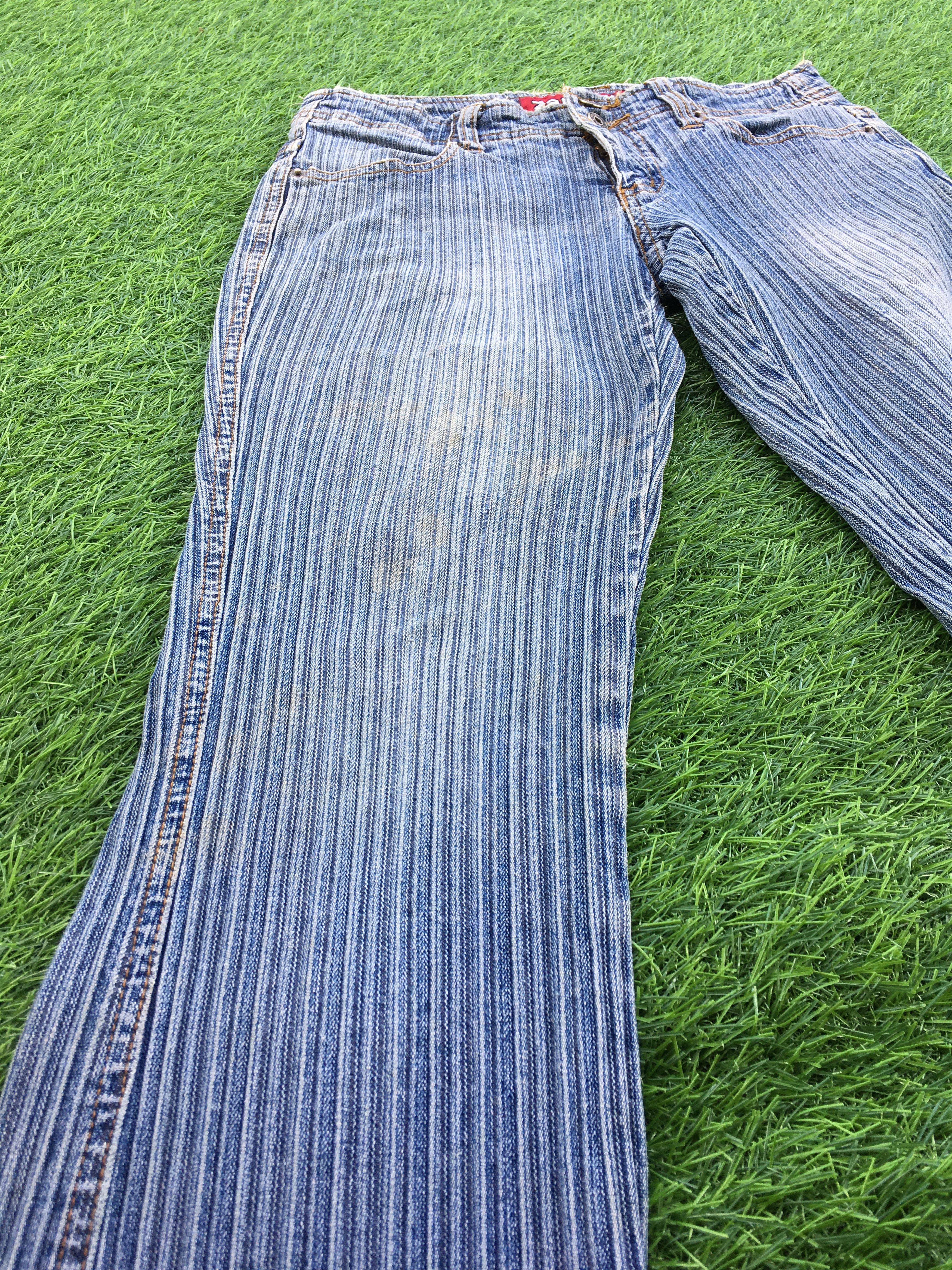 Designer × Jean Zana di Low Waisted Split Hem Flared Jeans D-1031 Size 23" - 6 Thumbnail