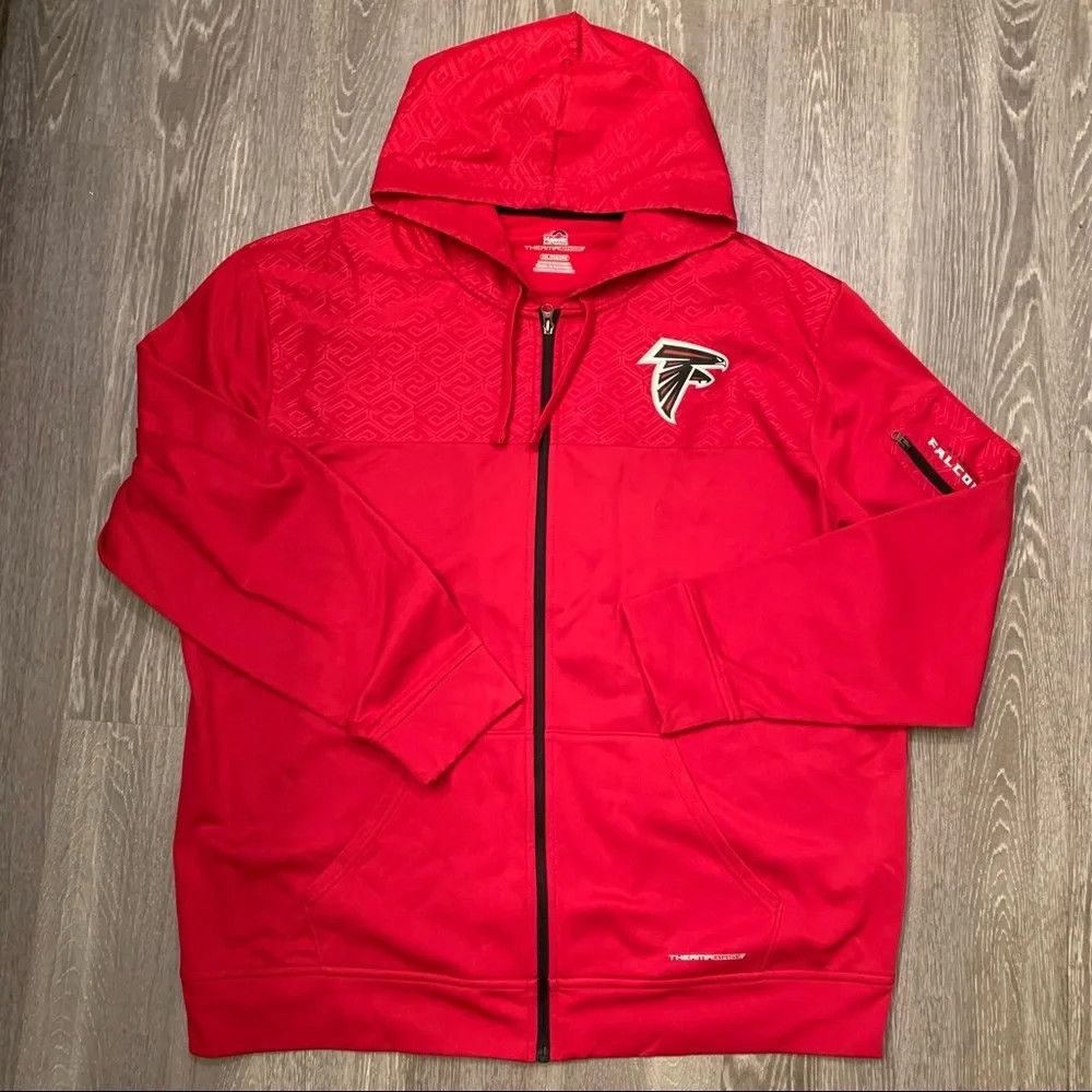 Majestic Atlanta Falcons NFL Majestic Therma Base Hoodie Men's 2XL Size US XXL / EU 58 / 5 - 1 Thumbnail