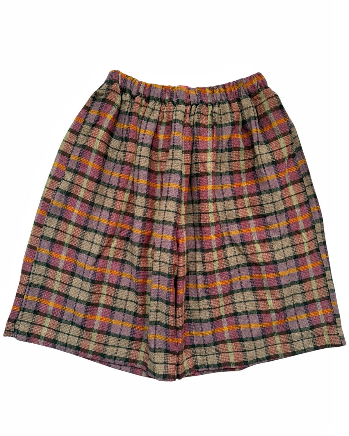 The Elder Statesman Burnout Plaid Baggy Woven Shorts Size US 32 / EU 48 - 1 Thumbnail