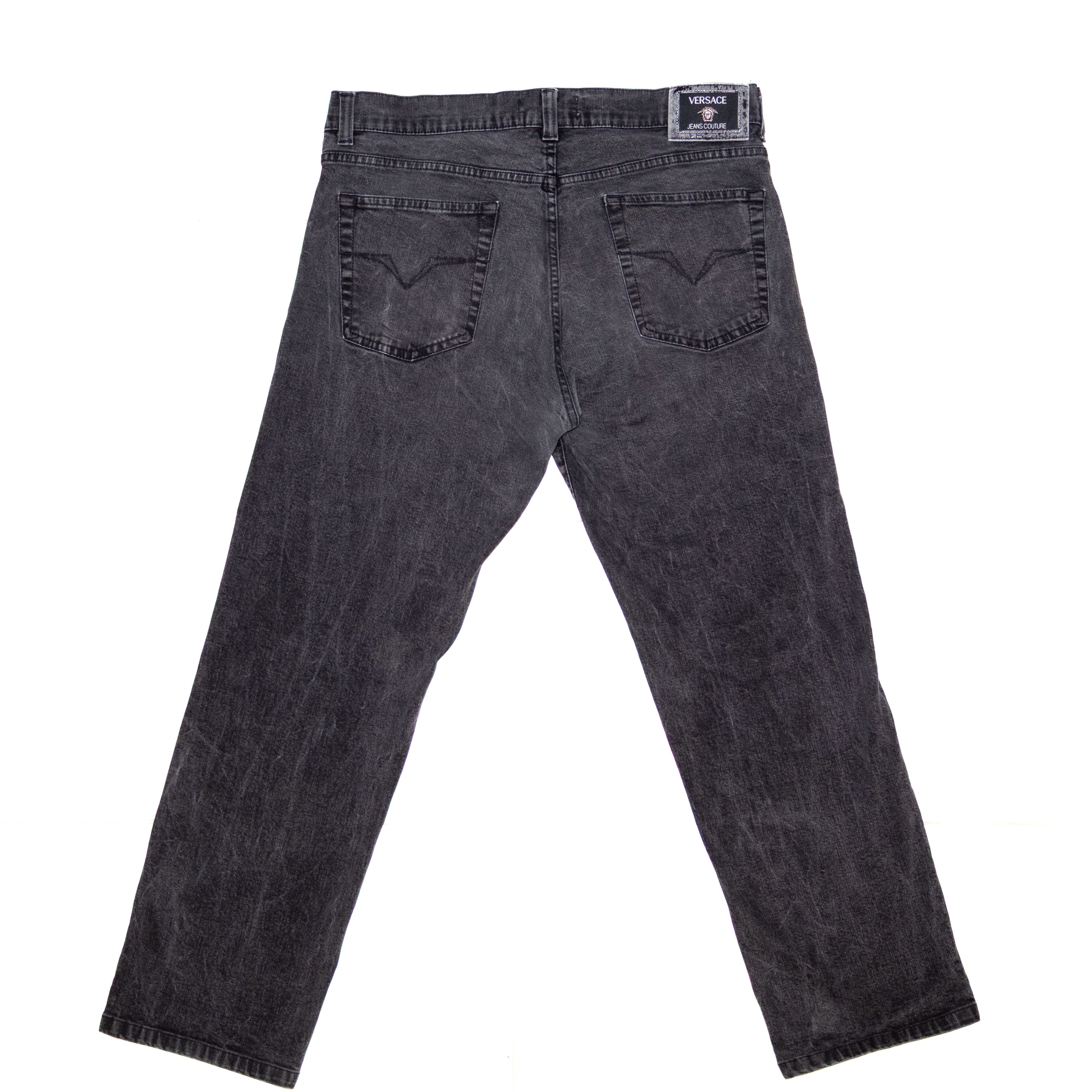 Versace 90s Versace Jeans Couture Black Wash Denim Jeans – Size 36 Size US 36 / EU 52 - 2 Thumbnail