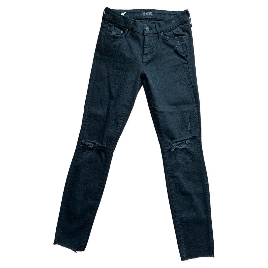 MOTHER MOTHER Black Mid-Rise Skinny Leg Jeans, XS/US24 Size 24" / US 00 / IT 34 - 2 Thumbnail