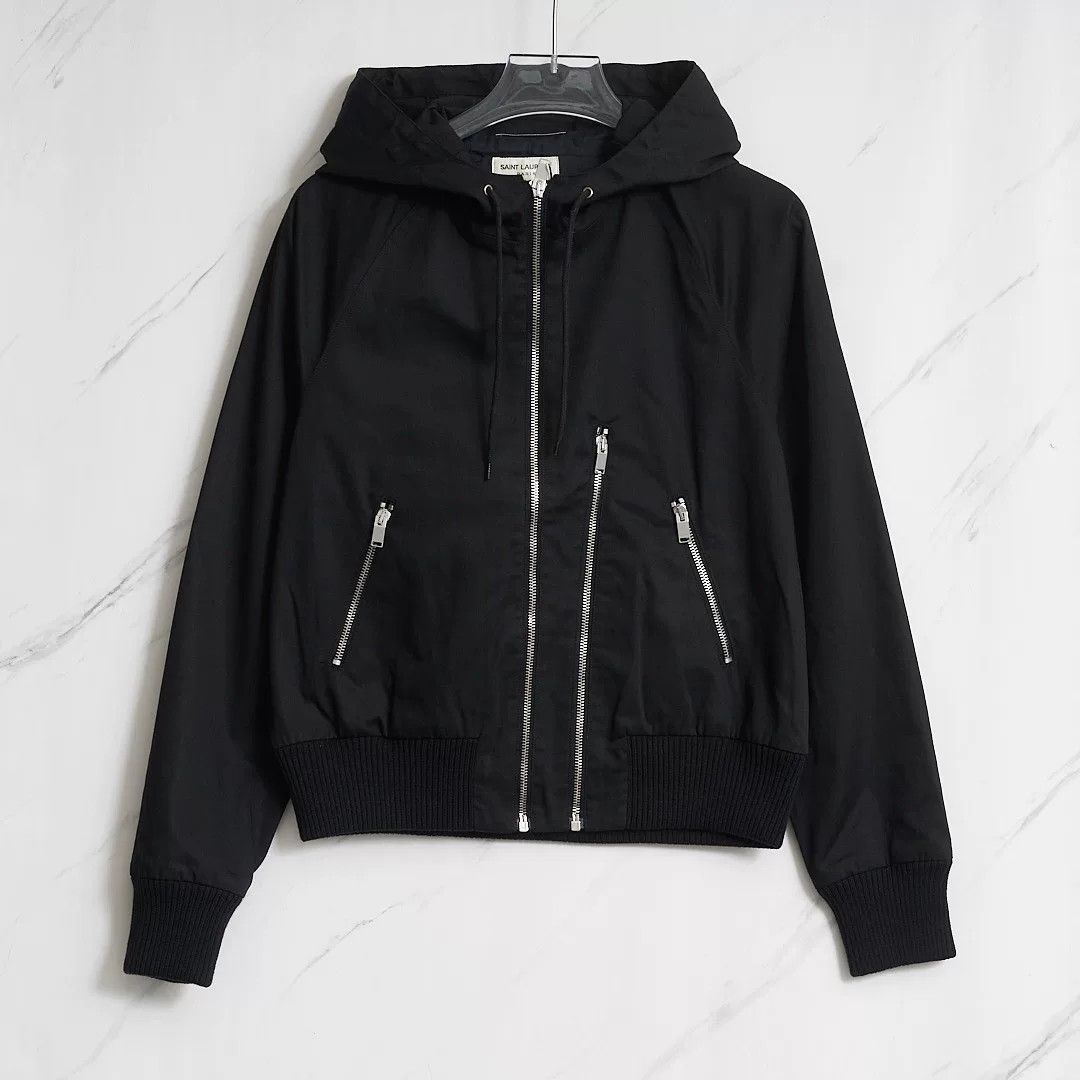 Saint Laurent Paris Saint Laurent Black Hooded Double-Zip Jacket Size US M / EU 48-50 / 2 - 1 Thumbnail