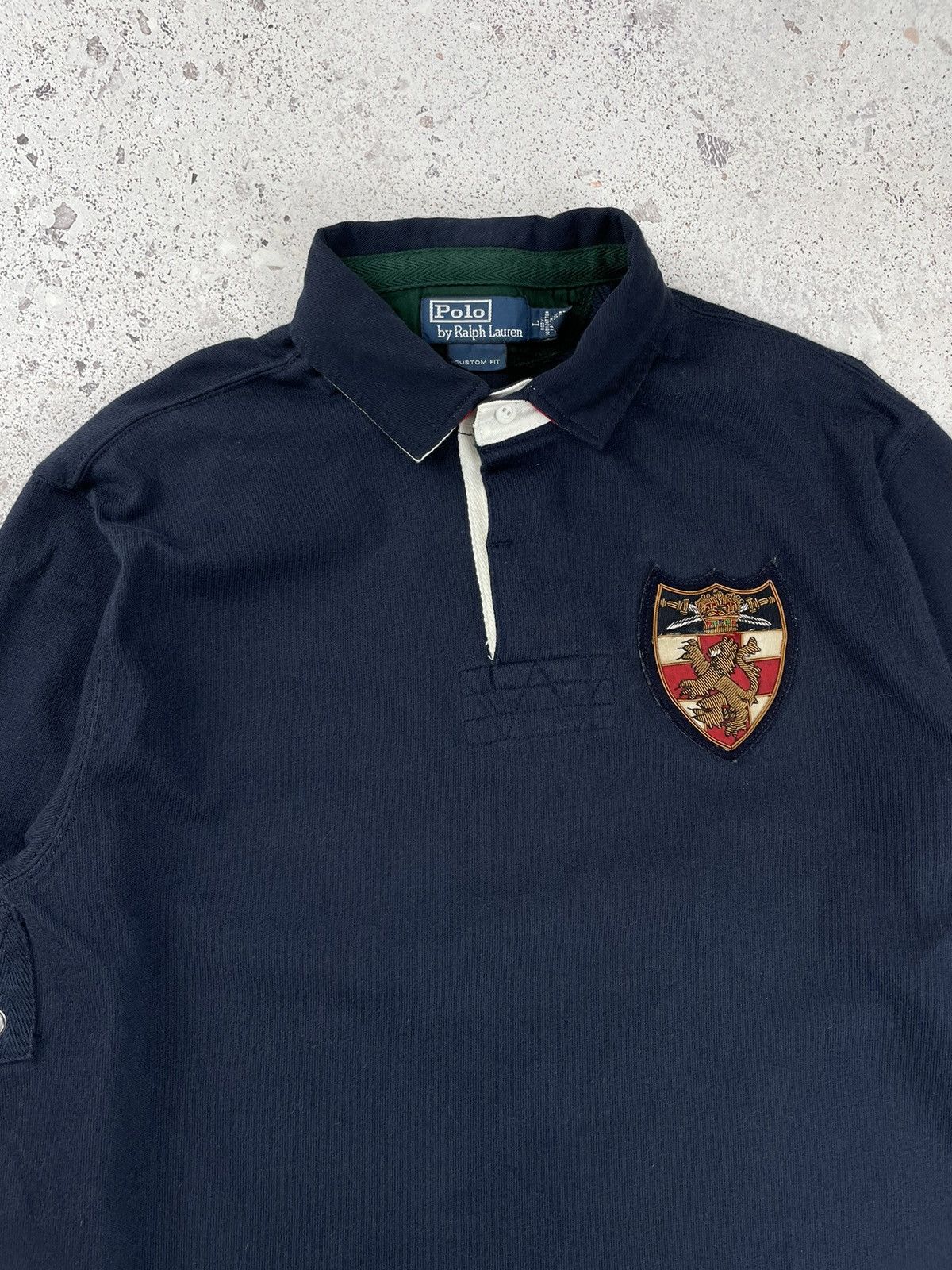 Polo Ralph Lauren × Vintage Polo Ralph Lauren Vintage Rugby Long Sleeve Polo Striped Size US L / EU 52-54 / 3 - 2 Thumbnail