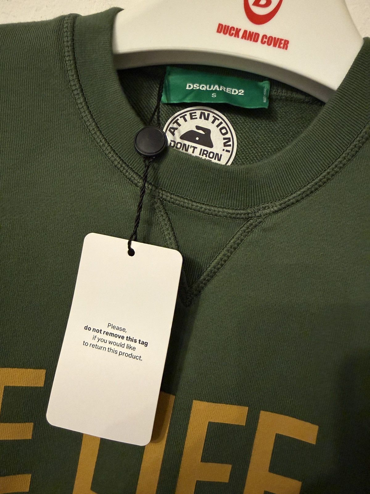 Dsquared2 Dsquared2 One Life One Planet Green Sweatshirt Size US S / EU 44-46 / 1 - 3 Thumbnail