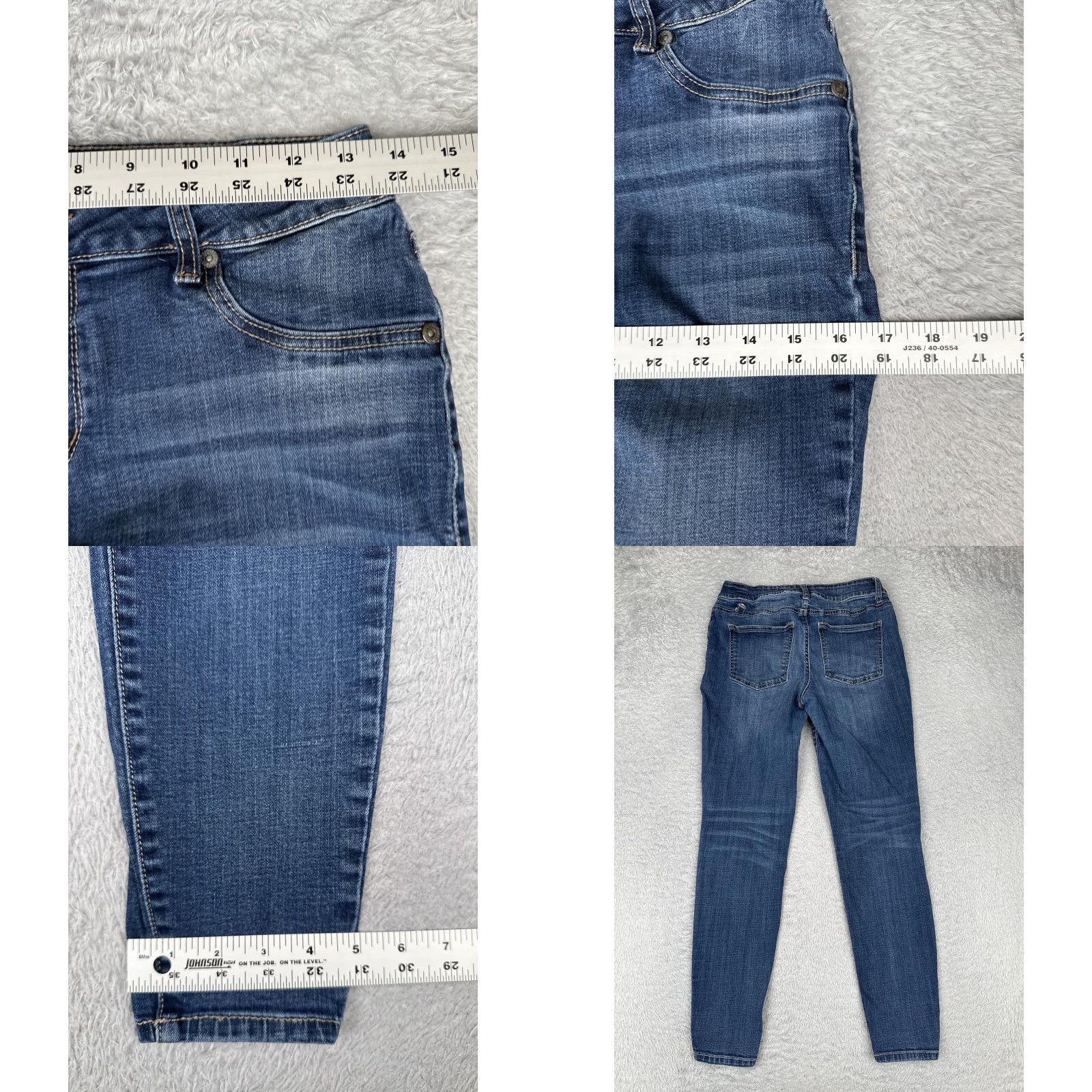 Vintage Maurices Jeans Womens M Blue Skinny Mid Rise Slim Fit Stretch Denim Medium Wash 90s City Womens Size 32" / US 10 / IT 46 - 9 Thumbnail