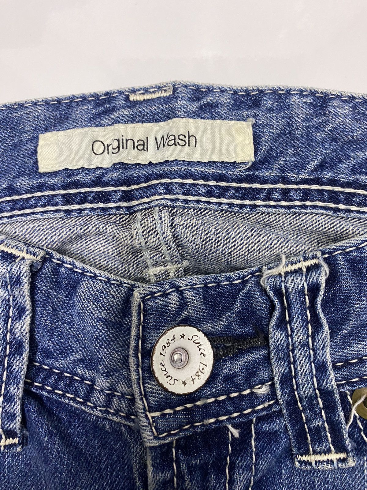Undercover VINTAGE UNIQLO JAPAN LOW RISE FLARE DISTRESSED DENIM JEANS Size US 29 - 7 Thumbnail