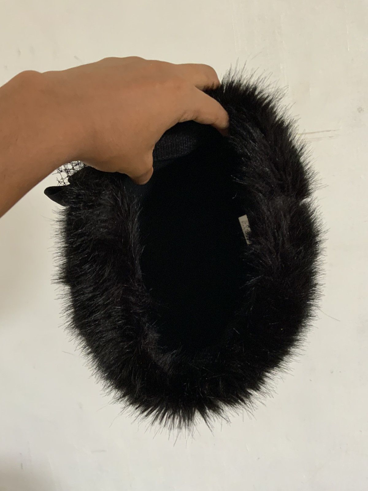 If Six Was Nine Mohair Faux Fur Wool Black Hat Size ONE SIZE - 7 Thumbnail