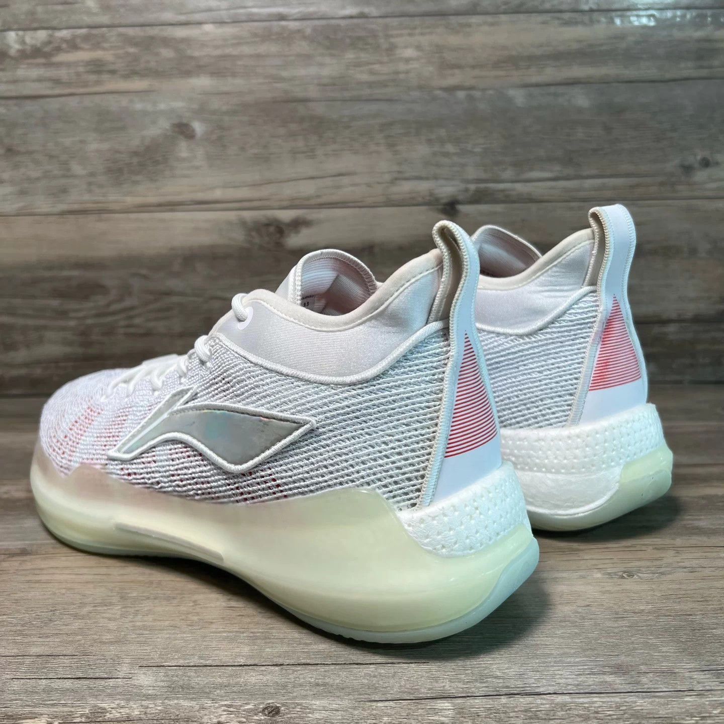 Li-Ning LI-NING Yushuai 13 Bèng Low Top White/Red 43 EU Size US 10 / EU 43 - 4 Thumbnail