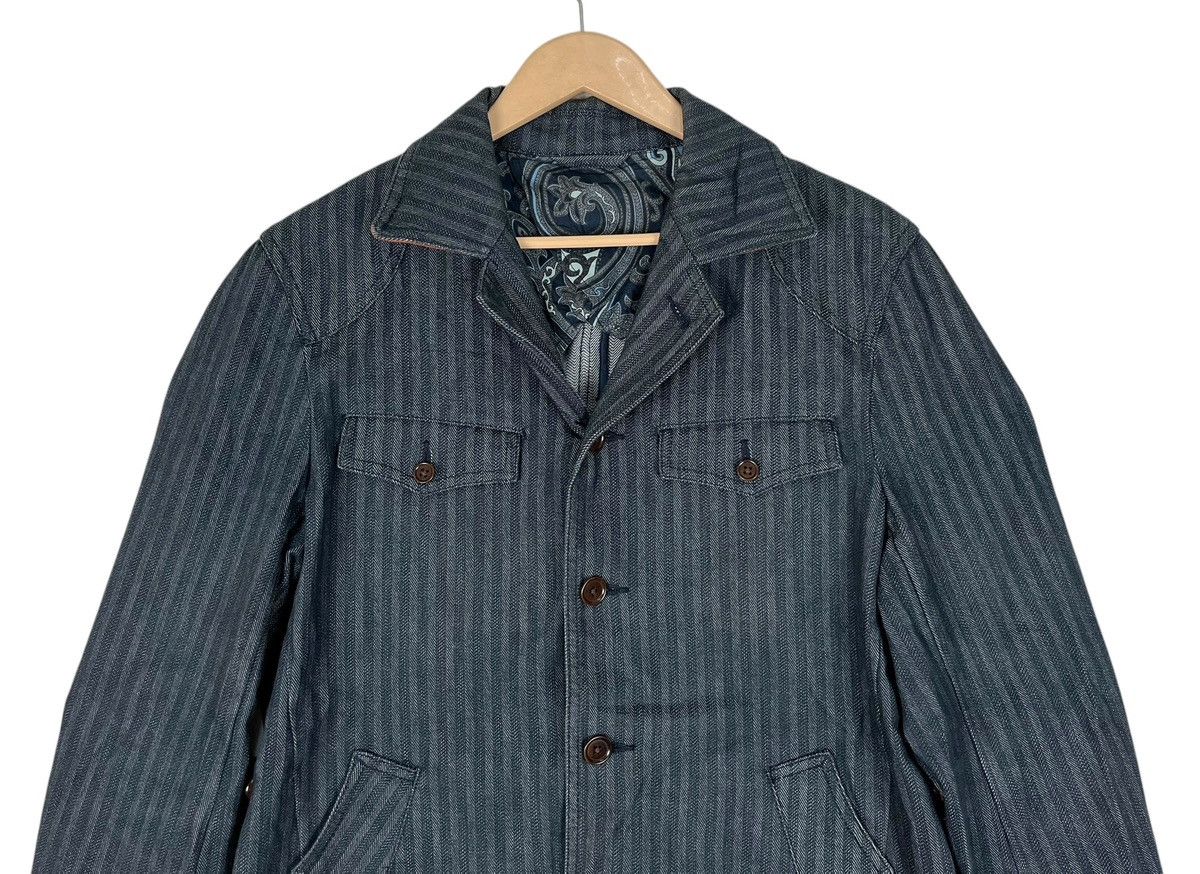 Alexander Julian × Japanese Brand Alexander Julian Stripe Hickory Denim Jacket Size US M / EU 48-50 / 2 - 3 Thumbnail