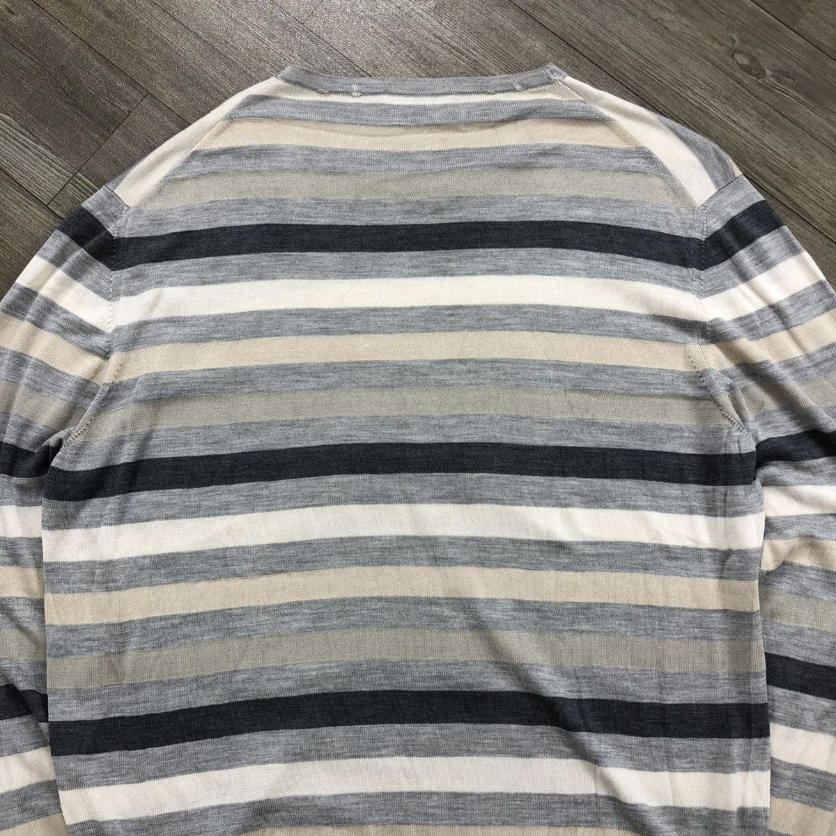 Loewe 🇮🇹 1990s Loewe 3D Striped Multicolor Longsleeve Tee Size US M / EU 48-50 / 2 - 9 Thumbnail