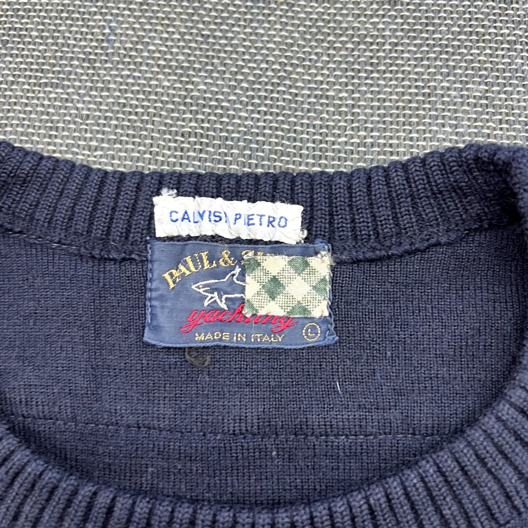 Paul & Shark VINTAGE Paul & Shark Sweater Mens Large Nayv Blue Crewneck Pockets Knitted Knit Wool Cable-Knit Turtleneck Classic Pullover Casual - Mens Size US L / EU 52-54 / 3 - 5 Thumbnail