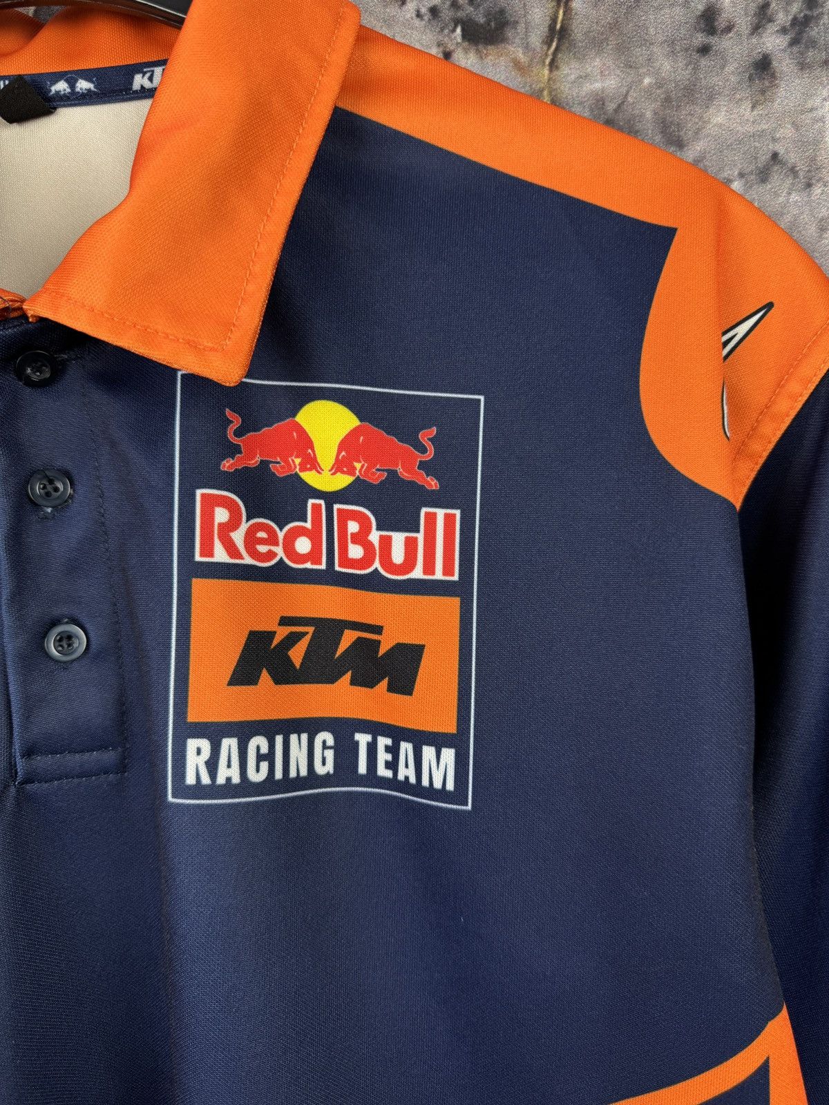 Red Bull Red Bull KTM Racing Team Polo Shirt Navy Orange Motorex WP Size US L / EU 52-54 / 3 - 7 Thumbnail