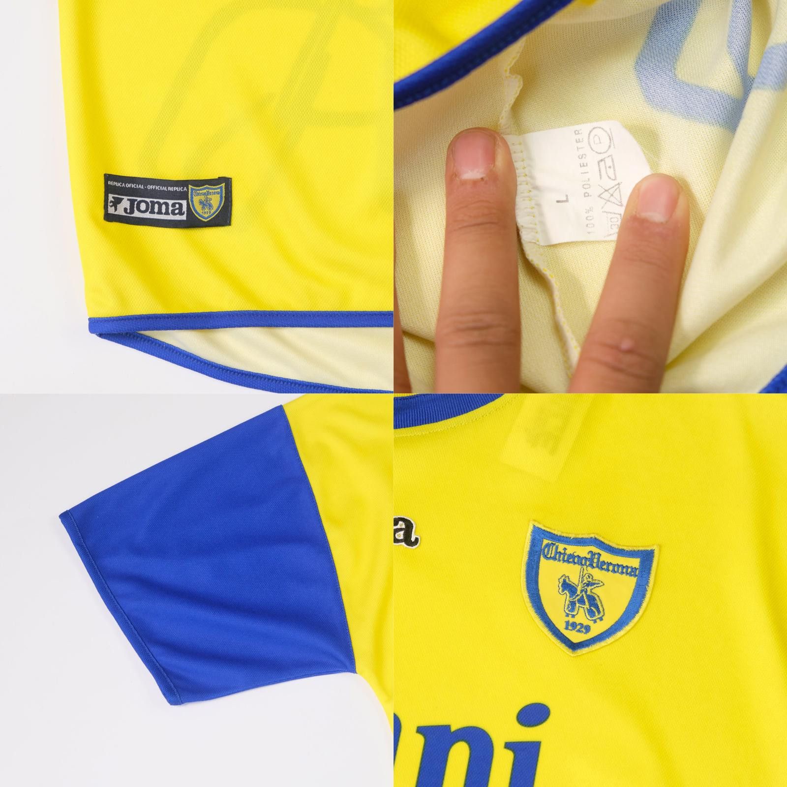 Joma 2002/03 Chievo Verona Home Shirt Joma (L) Size US L / EU 52-54 / 3 - 5 Thumbnail