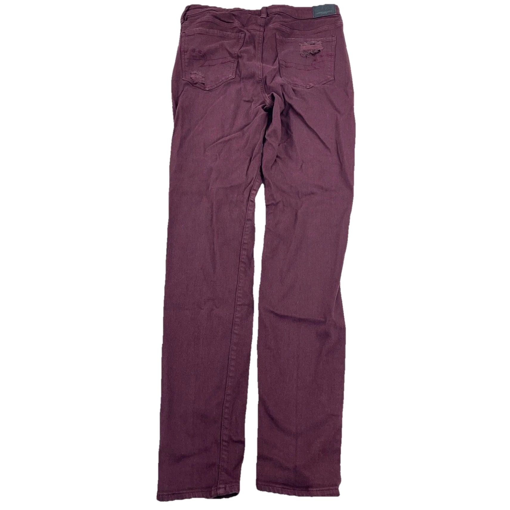 American Eagle Outfitters American Eagle Jeans Women 8 Jegging Super High Rise Marron Burgundy Pants Size 30" / US 8 / IT 44 - 2 Thumbnail