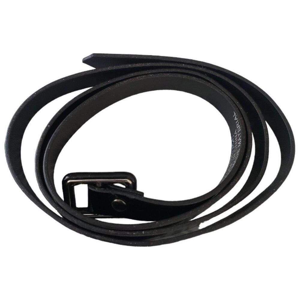 Designer Black Ladies 1/2 inch Patent Leather Look Belt S Size ONE SIZE - 2 Thumbnail