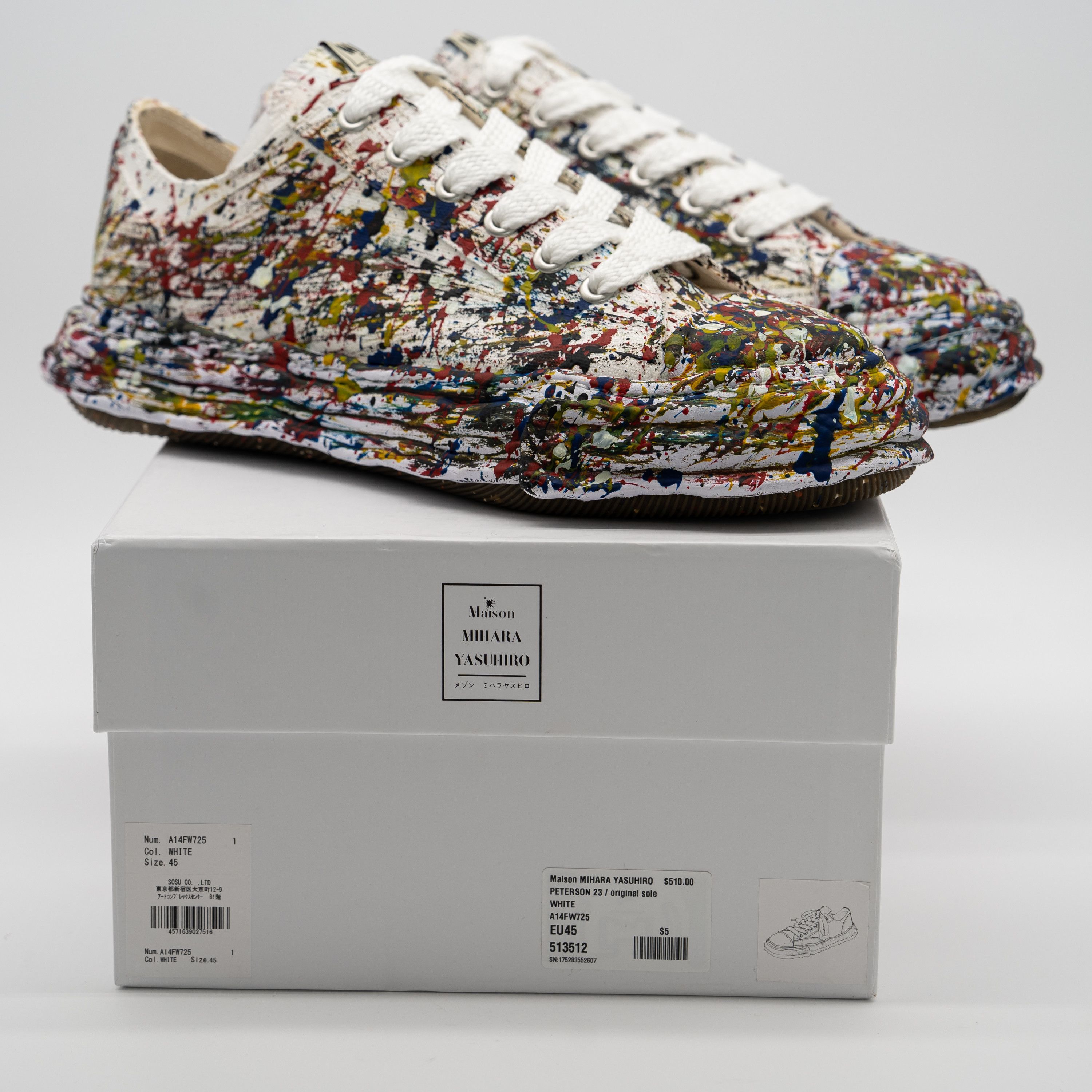 Maison MIHARA YASUHIRO 45 Maison Mihara Yasuhiro Peterson OG 23 Sputtering White Size US 11.5 / EU 44-45 - 10 Thumbnail
