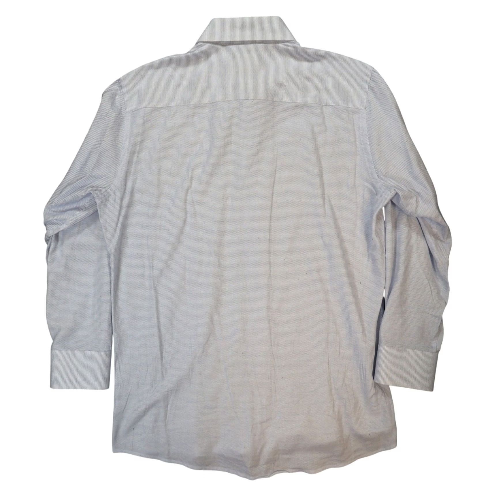 Vintage The Savile Row Company Dress Shirt Mens 16 32-33 Blue Slim Fit Cotton Size 42R - 2 Thumbnail