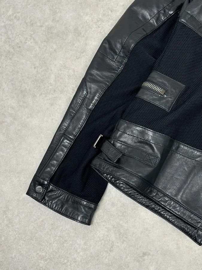 Dirk Bikkembergs AW2010 Bikkembergs Hybrid Black Leather Jacket Size US L / EU 52-54 / 3 - 10 Thumbnail