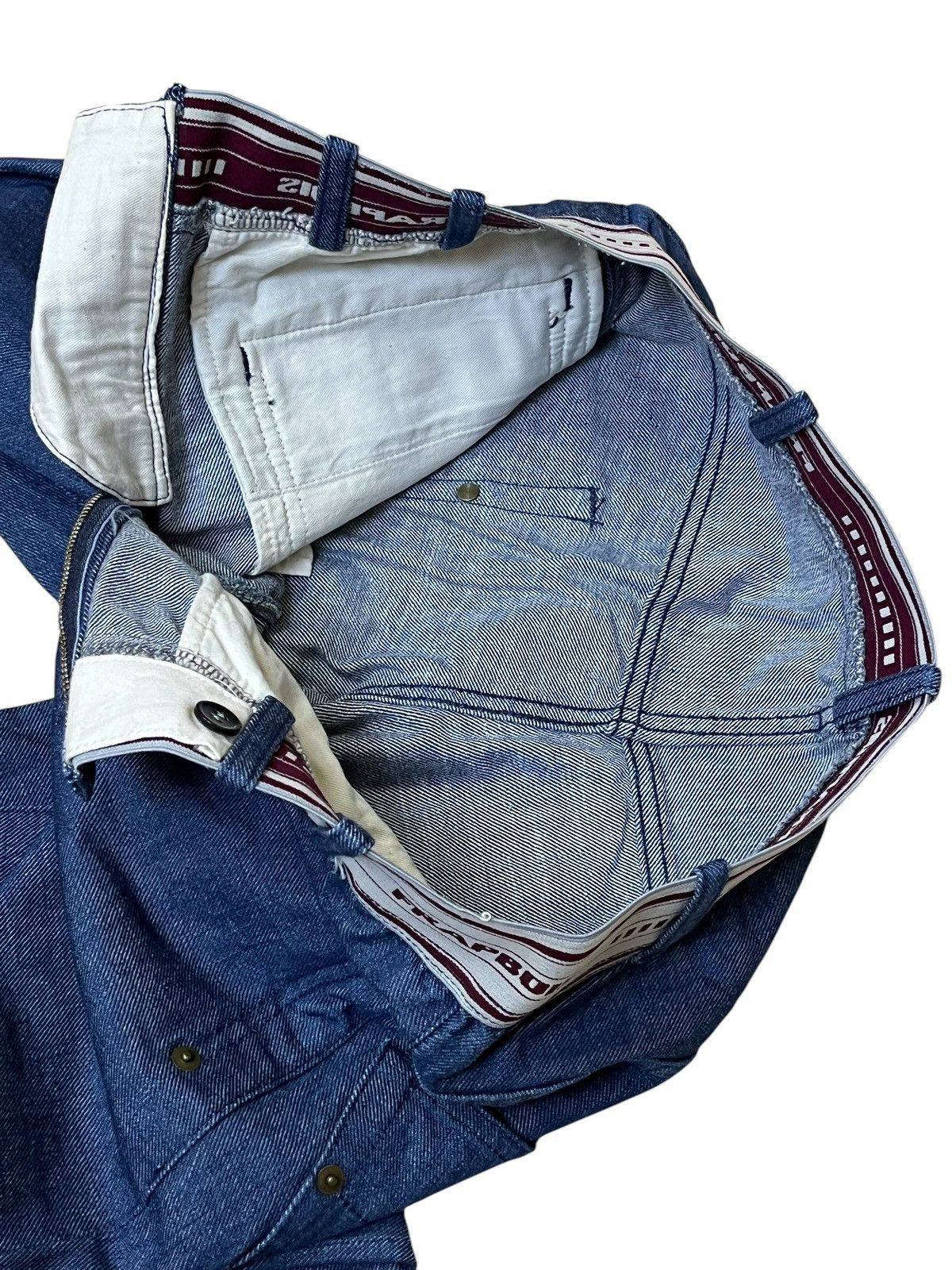 Issey Miyake ICONIC🔥FRAPBOIS ISSEY MIYAKE STRETCH COTTON JEANS Size US 30 / EU 46 - 12 Thumbnail