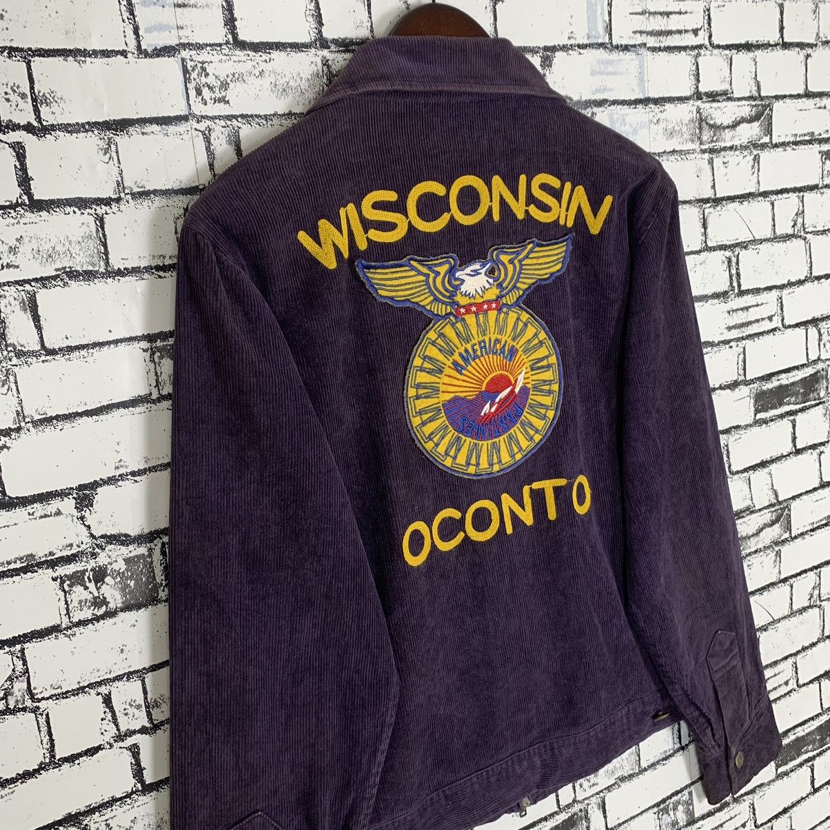 Vintage Wisconsin Midwestern U.S State Coastlines Corduroy Jacket Size US L / EU 52-54 / 3 - 10 Thumbnail