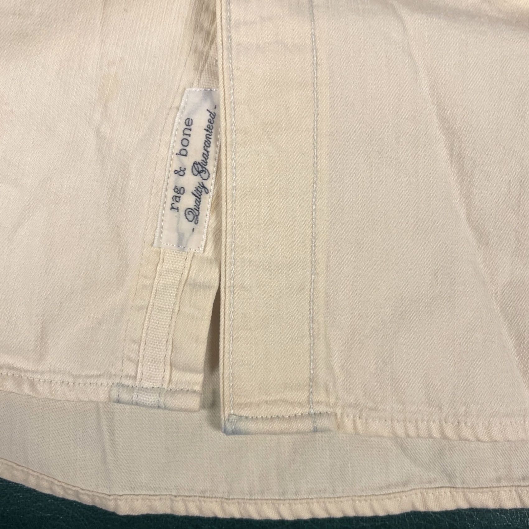 Rag & Bone rag & bone Shirt Large Long Sleeve Ivory Cotton Classic USA Chin Collar Button Size US L / EU 52-54 / 3 - 6 Thumbnail
