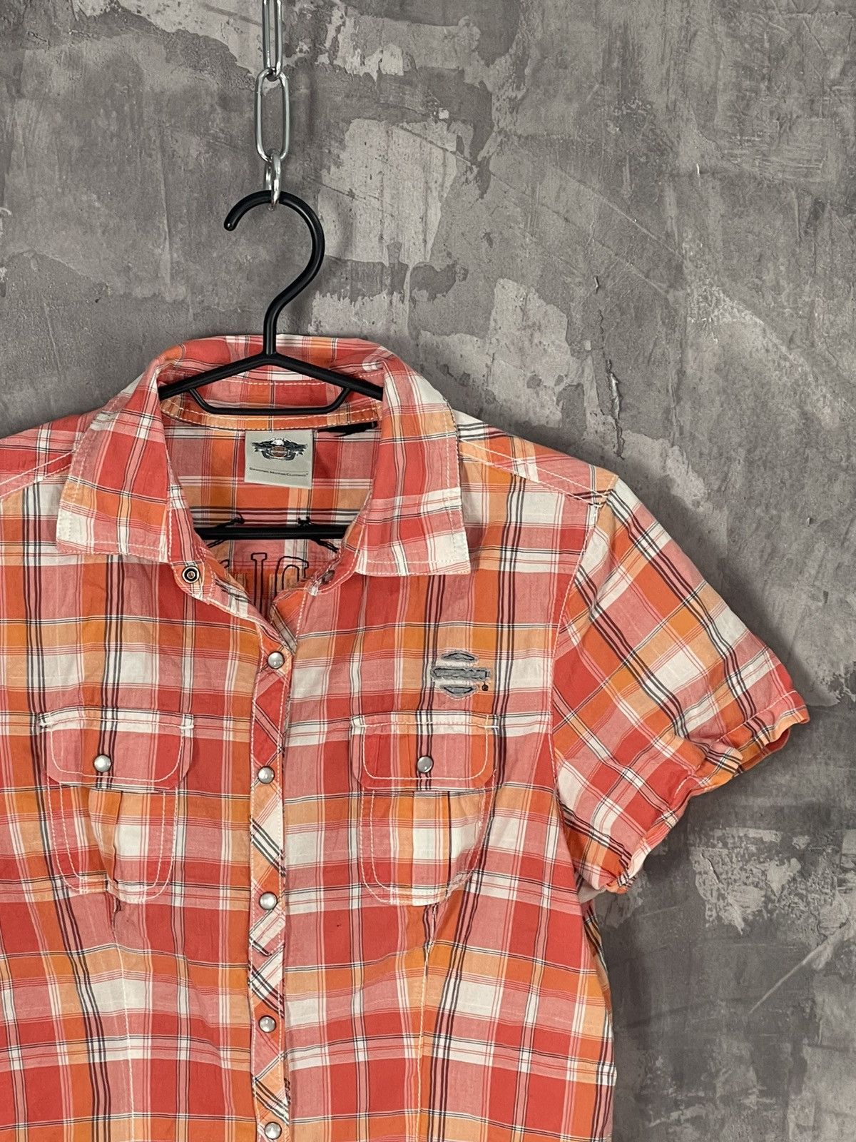Vintage Y2K Harley Davidson Streetwear Glamour Button Up Shirt Size M / US 6-8 / IT 42-44 - 5 Thumbnail